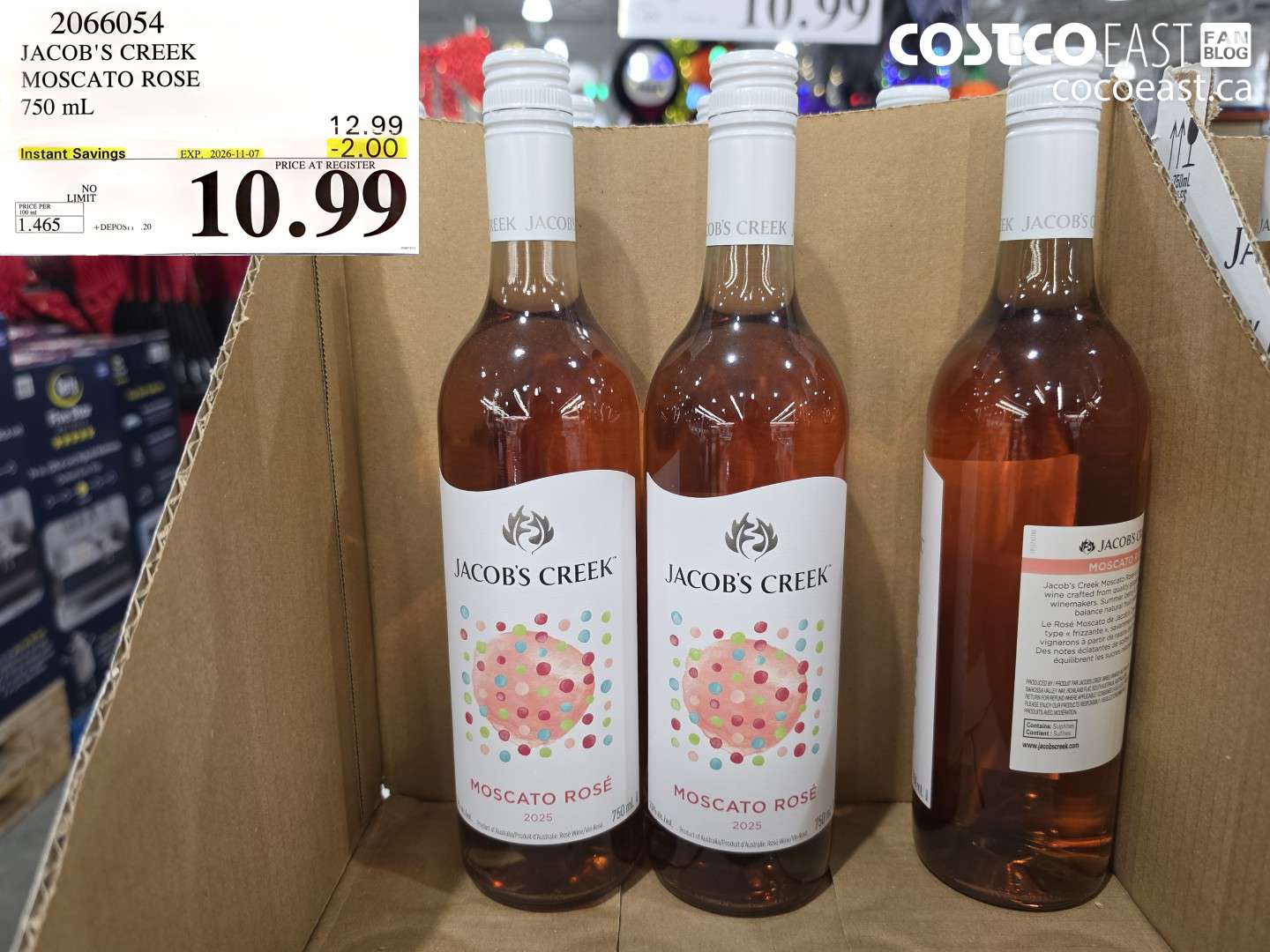 2066054 JACOB'S CREEK MOSCATO ROSE 750 ML ($2.00 INSTANT SAVINGS EXPIRES ON 2026-11-07) $10.99
