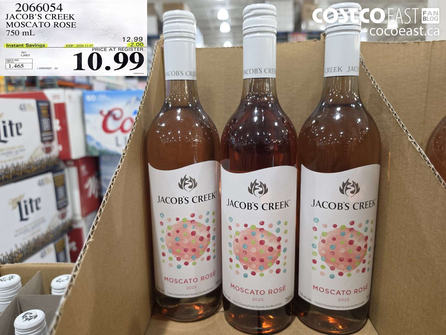 2066054 JACOB'S CREEK MOSCATO ROSE 750 ML ($2.00 INSTANT SAVINGS EXPIRES ON 2026-11-07) $10.99