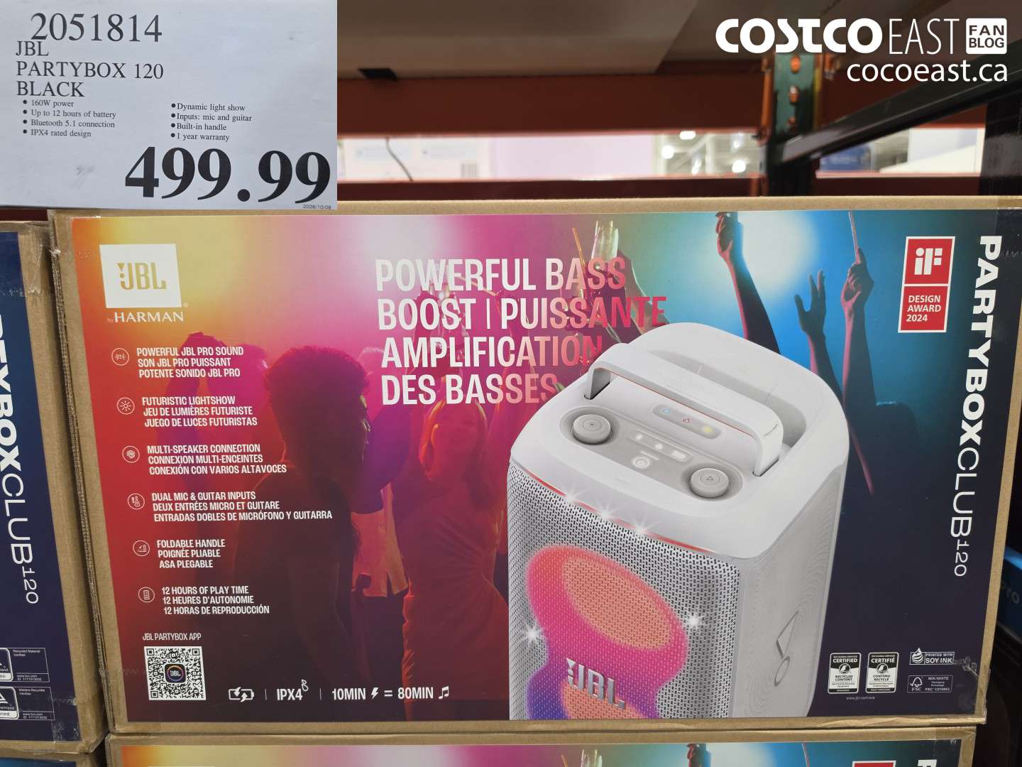 2051814 JBL PARTYBOX 120 BLACK $499.99