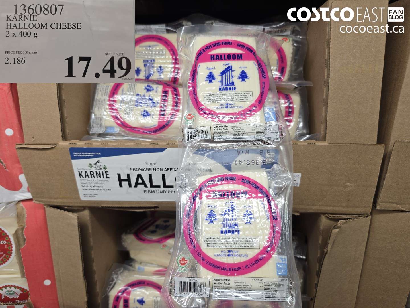 1360807 KARNIE HALLOOM CHEESE 2 X 400 G $17.49