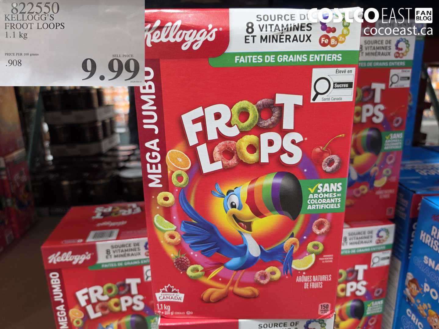 822550 KELLOGG'S FROOT LOOPS 1.1 KG $9.99