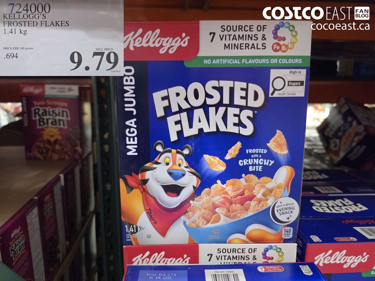 724000 KELLOGG'S FROSTED FLAKES 1.41 KG $9.79
