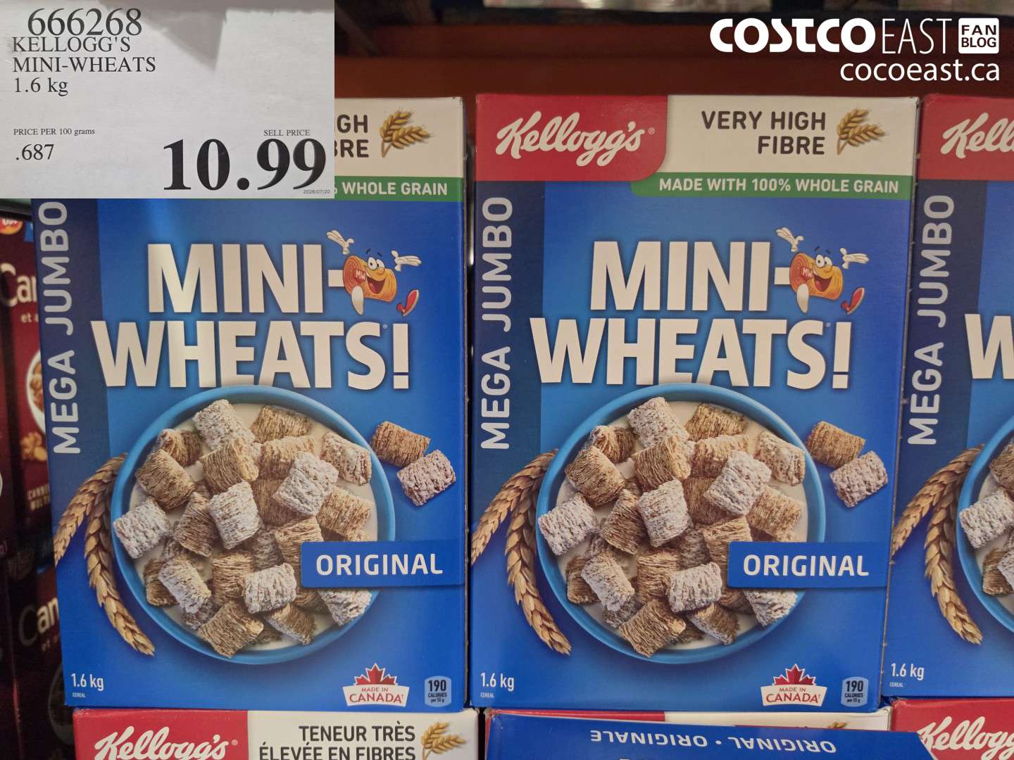 666268 KELLOGG'S MINI-WHEATS 1.6 KG $10.99