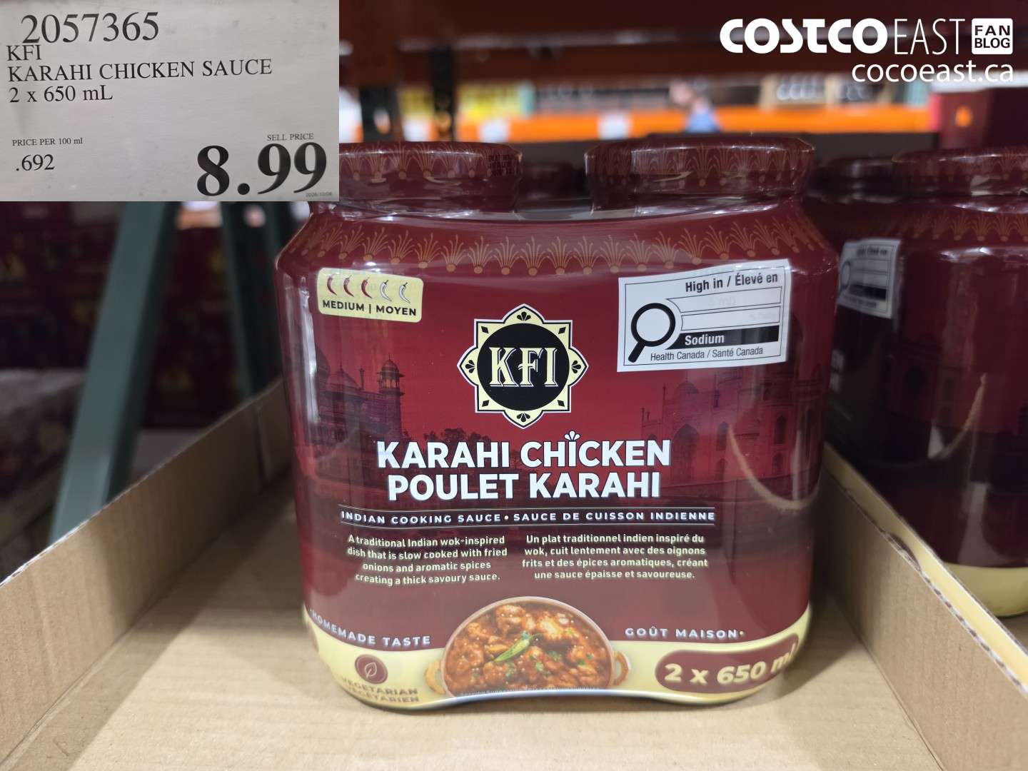 2057365 KFI KARAHI CHICKEN SAUCE 2 X 650 ML $8.99