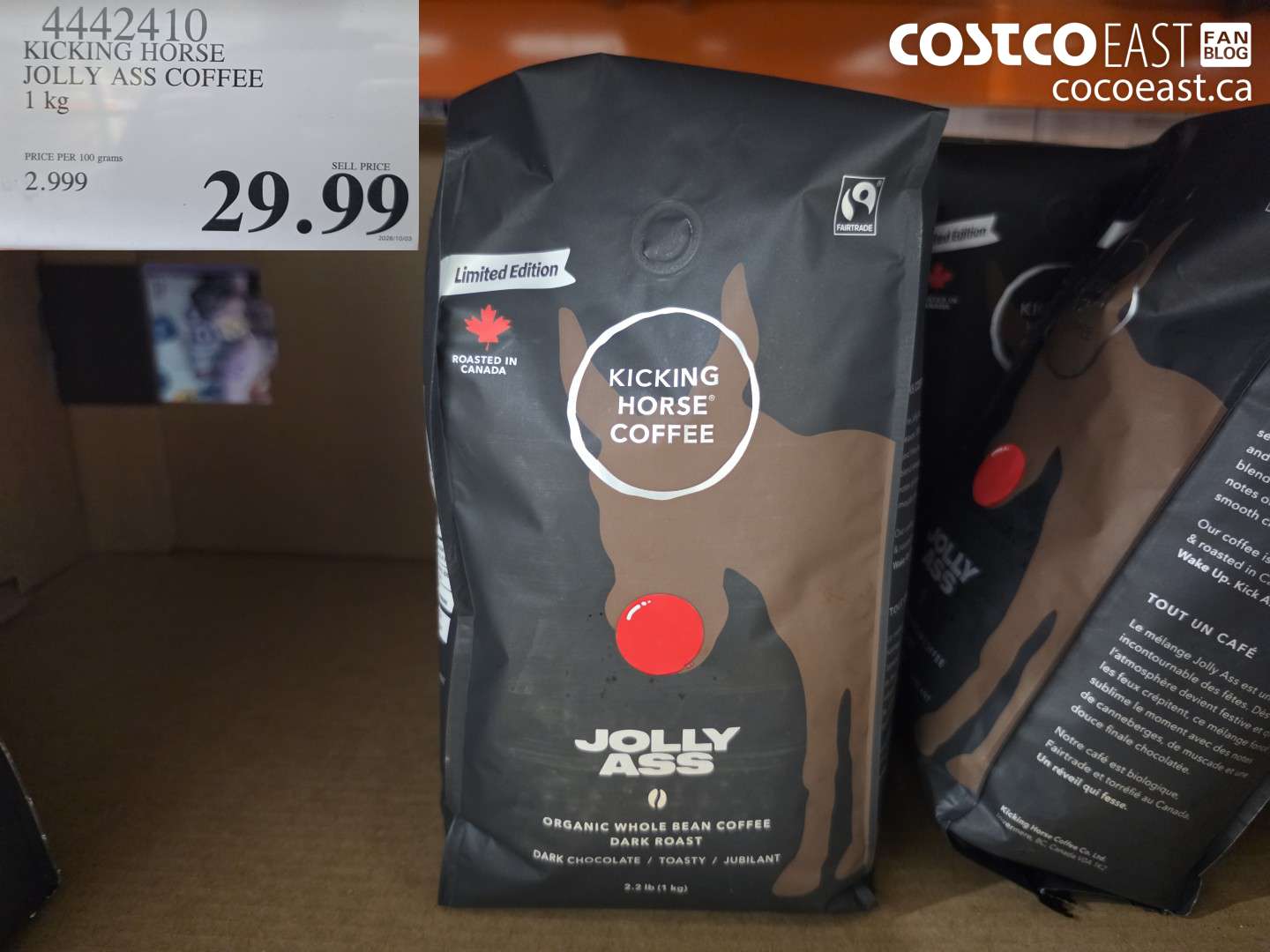 4442410 KICKING HORSE JOLLY ASS COFFEE 1 KG $29.99