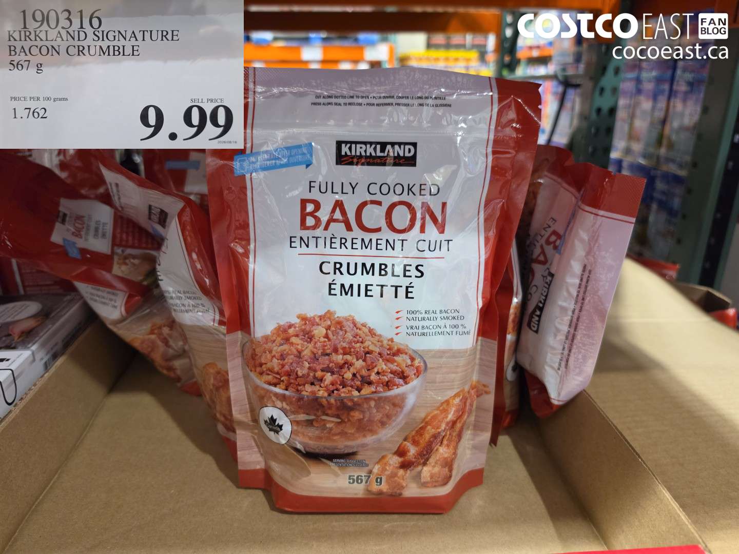 190316 KIRKLAND SIGNATURE BACON CRUMBLE 567 G $9.99