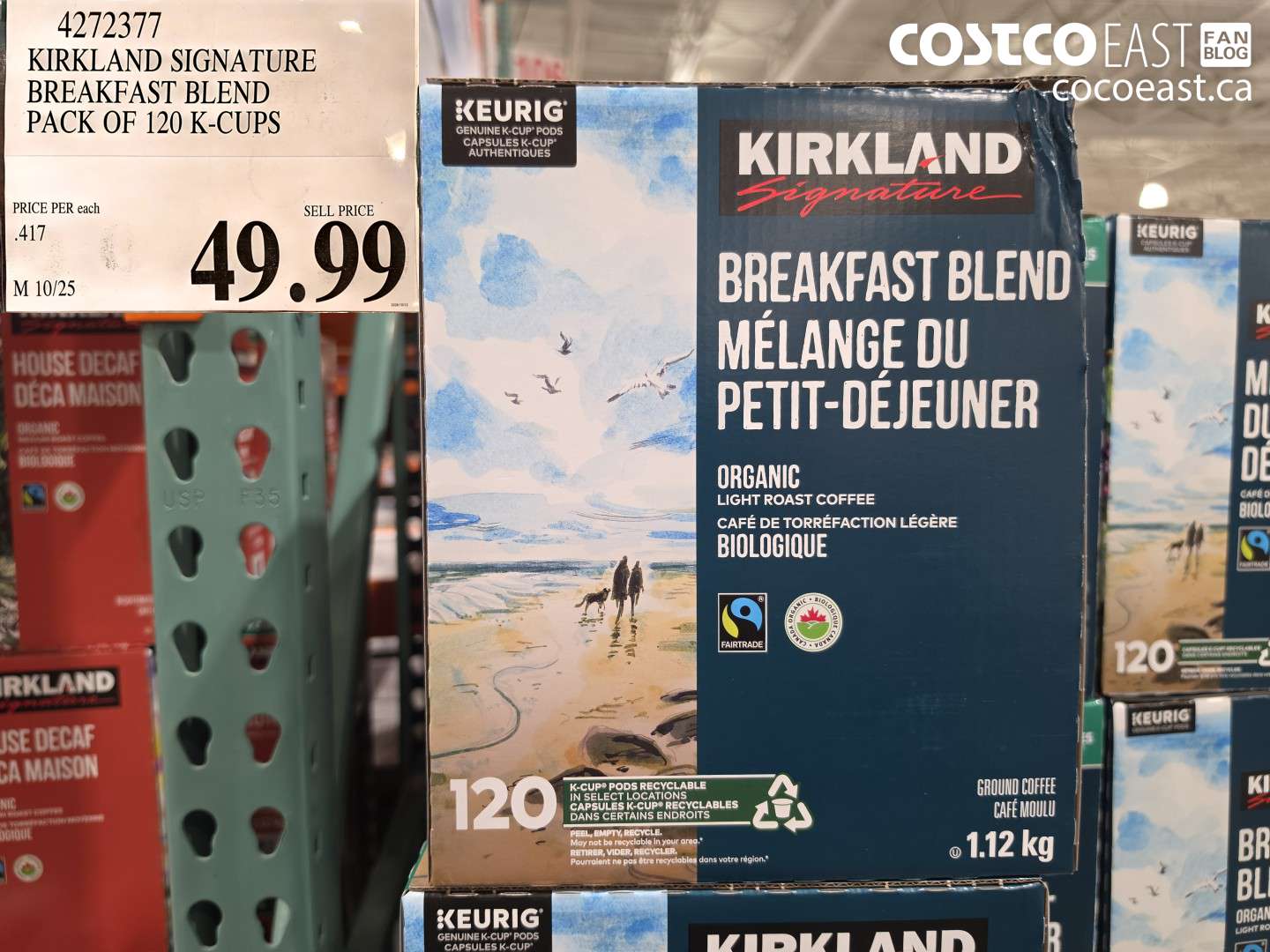 4272377 KIRKLAND SIGNATURE BREAKFAST BLEND PACK OF 120 K-CUPS $49.99