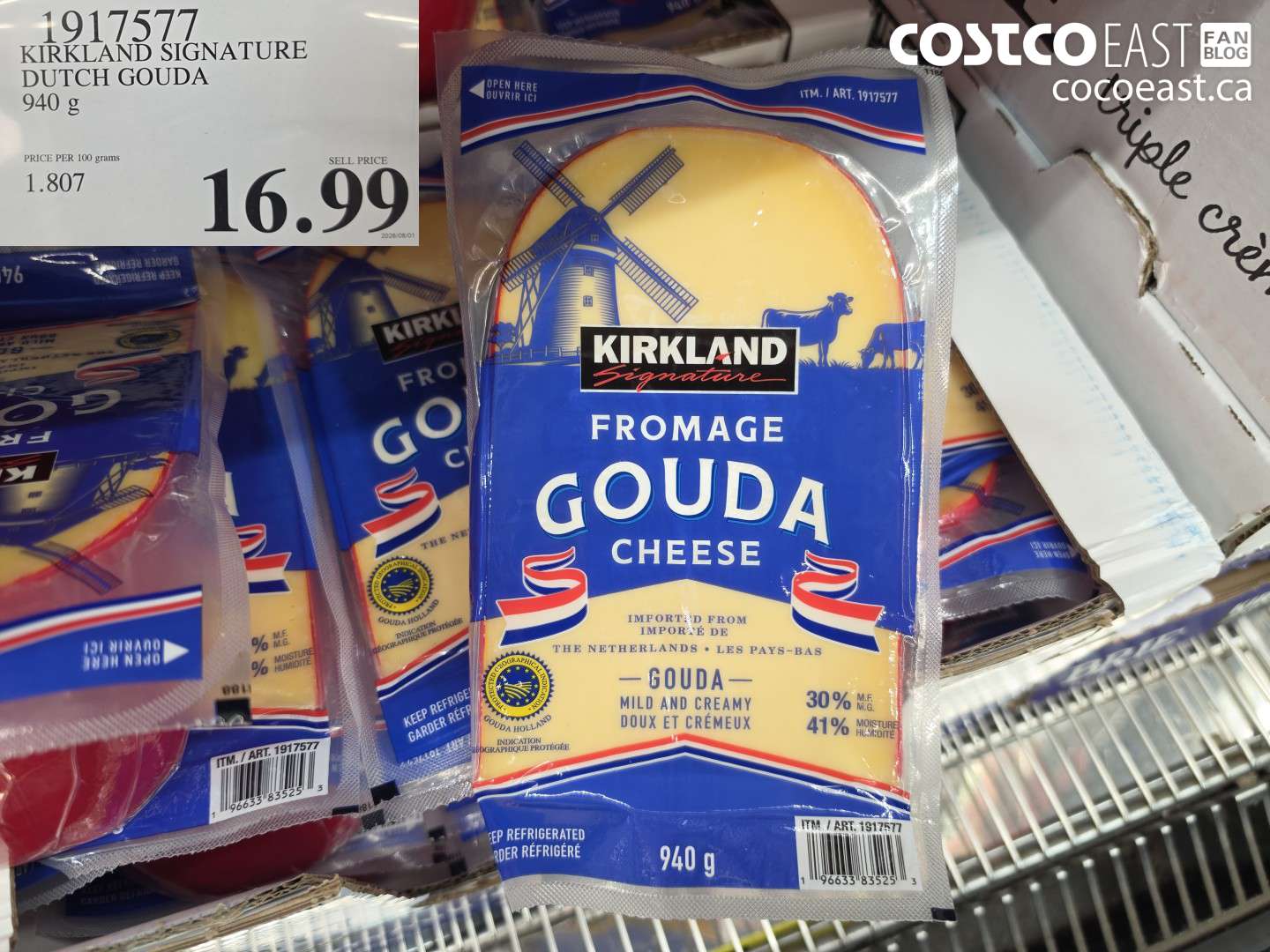 1917577 KIRKLAND SIGNATURE DUTCH GOUDA 940 G $16.99
