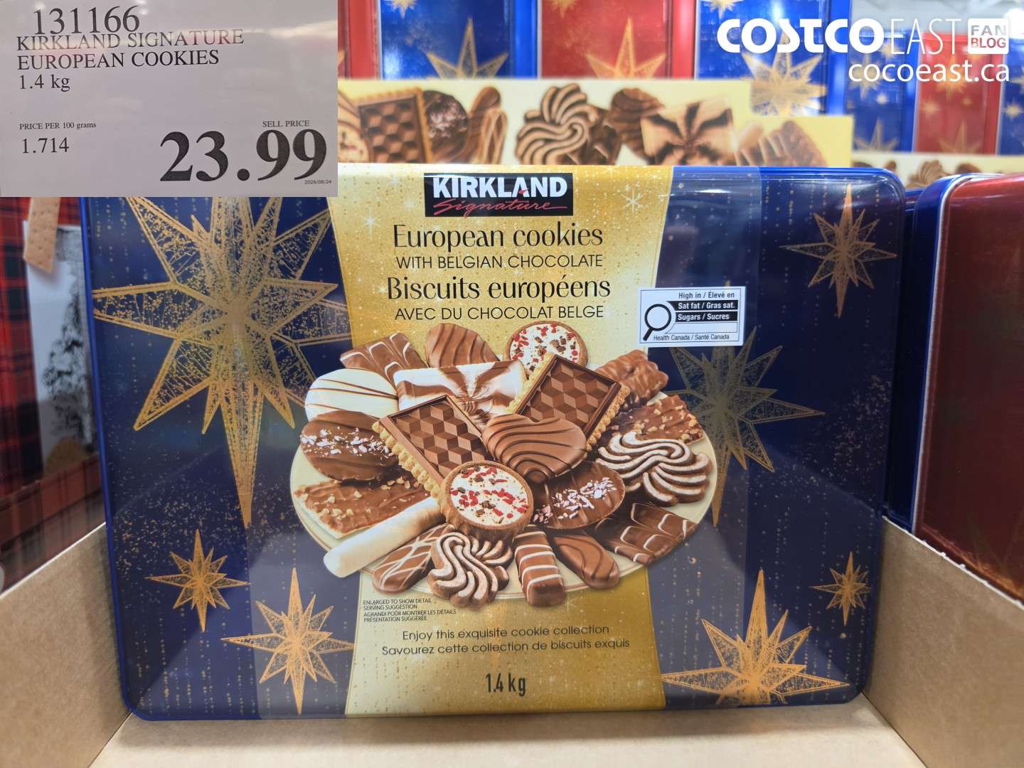 131166 KIRKLAND SIGNATURE EUROPEAN COOKIES 1.4 KG $23.99