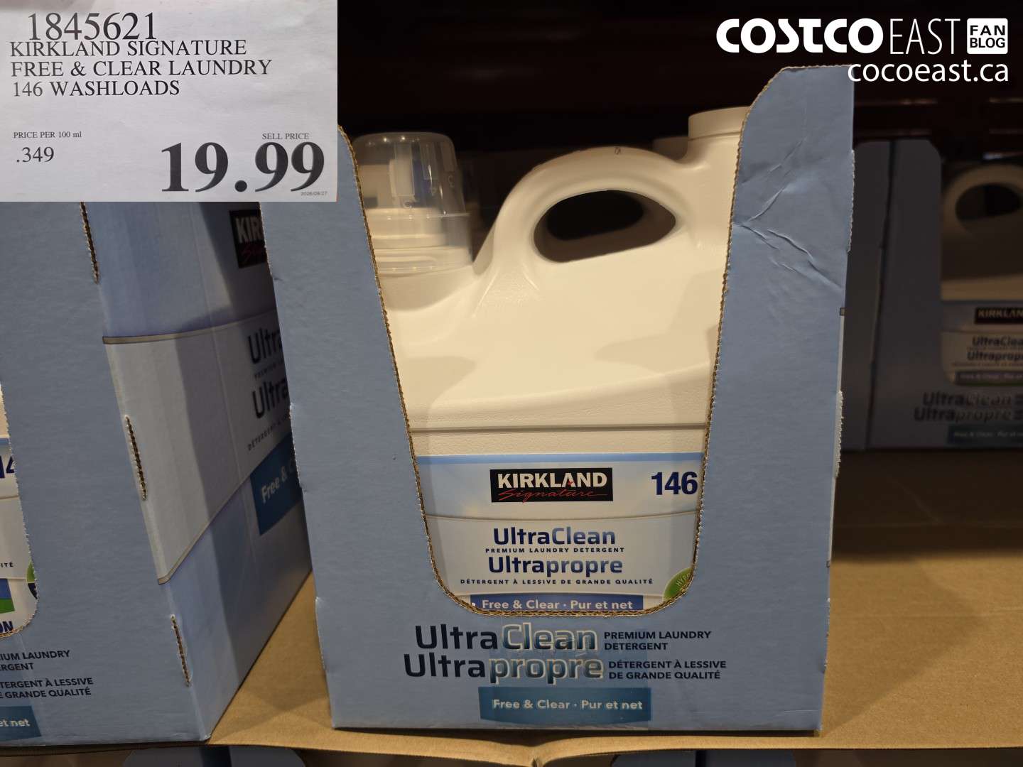 1845621 KIRKLAND SIGNATURE FREE & CLEAR LAUNDRY 146 WASHLOADS $19.99