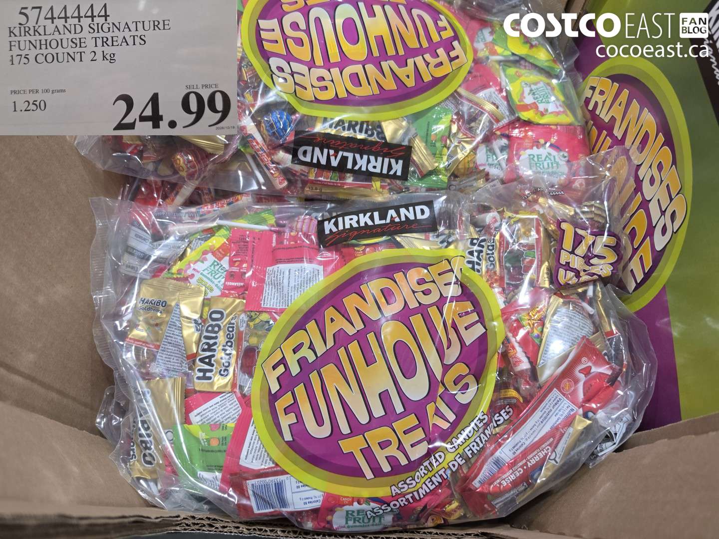 5744444 KIRKLAND SIGNATURE FUNHOUSE TREATS 175 COUNT 2 KG $24.99