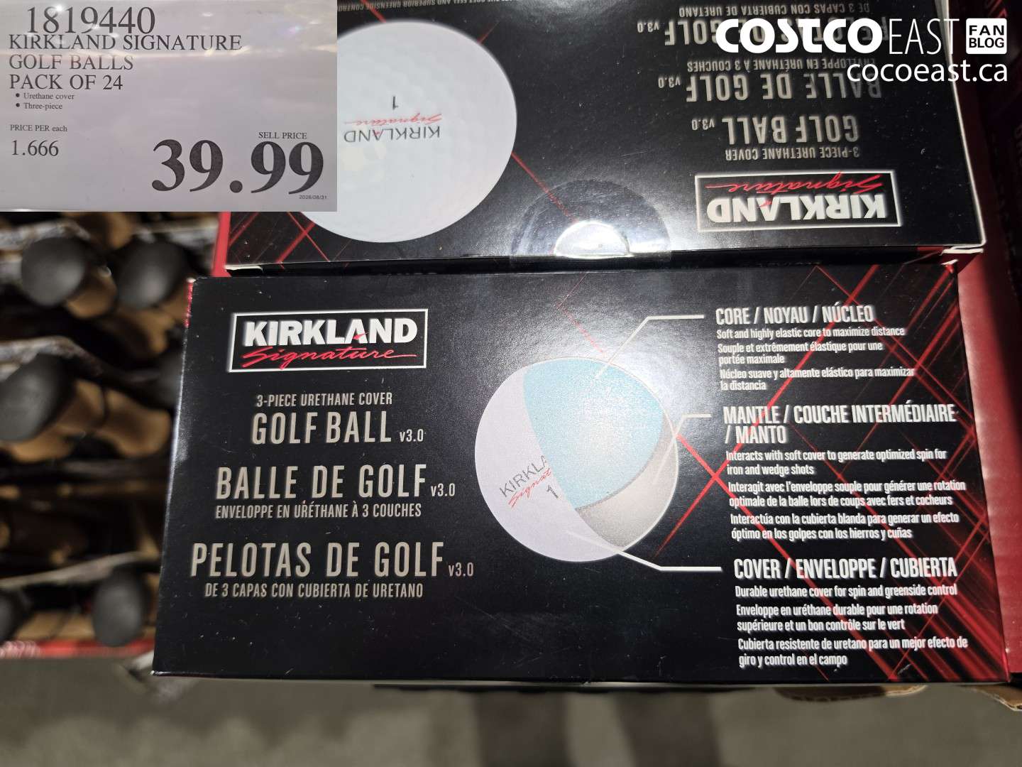 1819440 KIRKLAND SIGNATURE GOLF BALLS PACK OF 24 $39.99