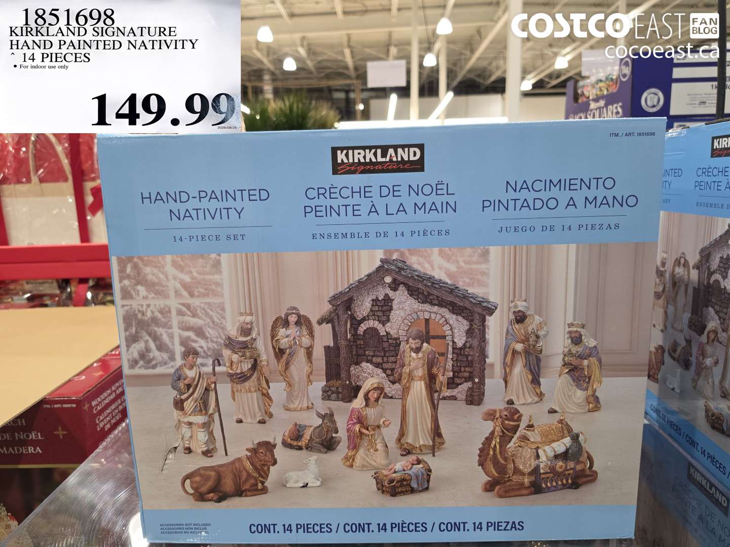 1851698 KIRKLAND SIGNATURE HAND PAINTED NATIVITY 14 PIECES $149.99