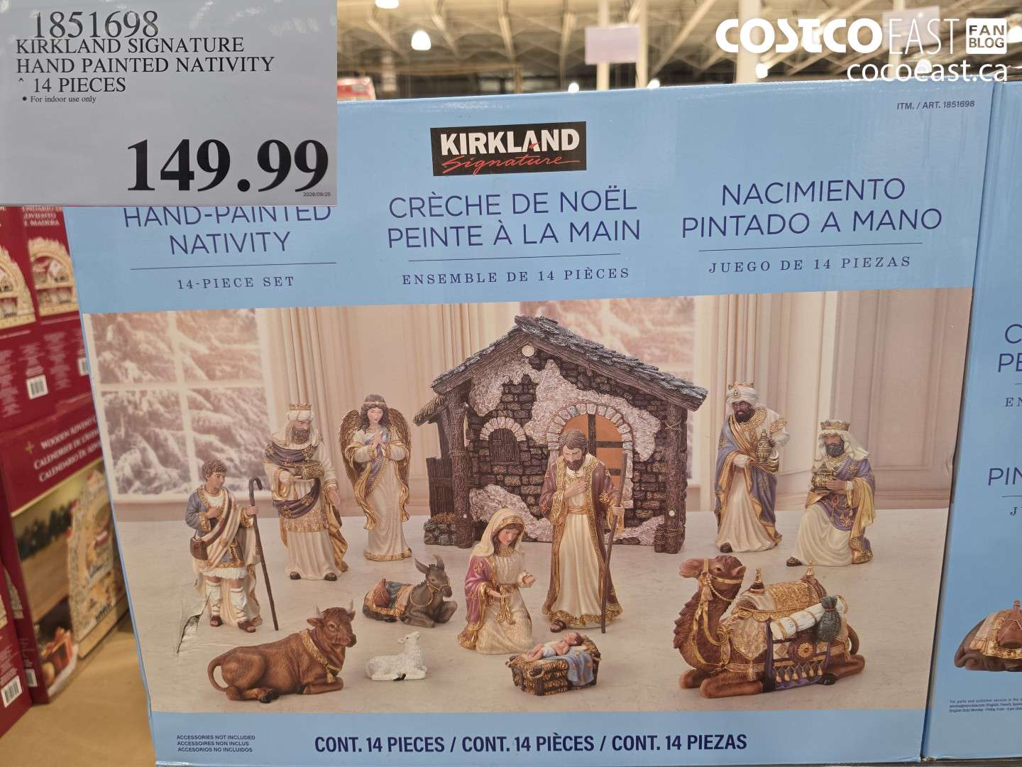 1851698 KIRKLAND SIGNATURE HAND PAINTED NATIVITY 14 PIECES $149.99