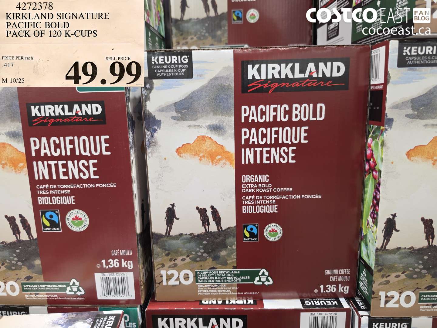 4272378 KIRKLAND SIGNATURE PACIFIC BOLD PACK OF 120 K-CUPS $49.99