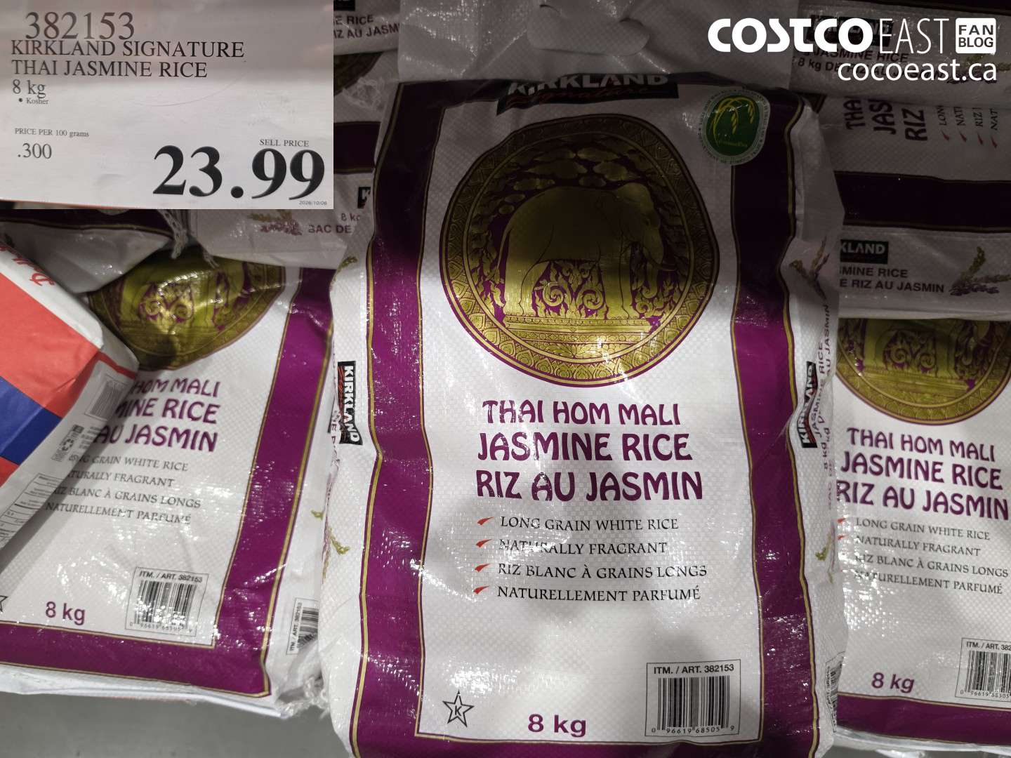 382153 KIRKLAND SIGNATURE THAI JASMINE RICE 8 KG $23.99