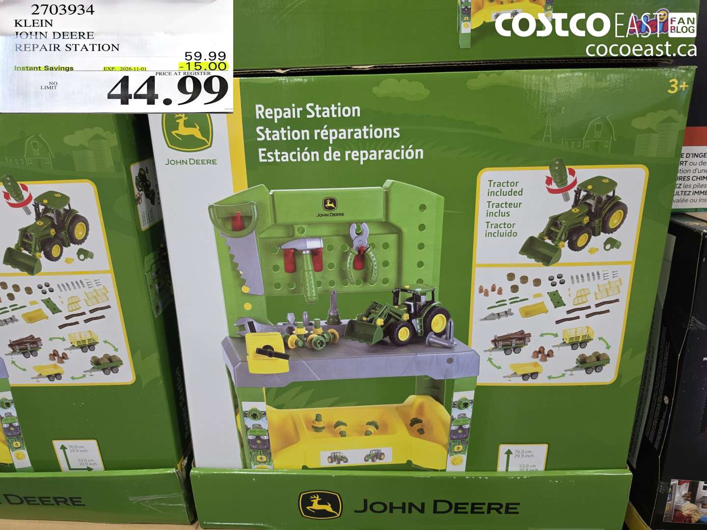 2703934 KLEIN JOHN DEERE REPAIR STATION ($15.00 INSTANT SAVINGS EXPIRES ON 2026-11-01) $44.99
