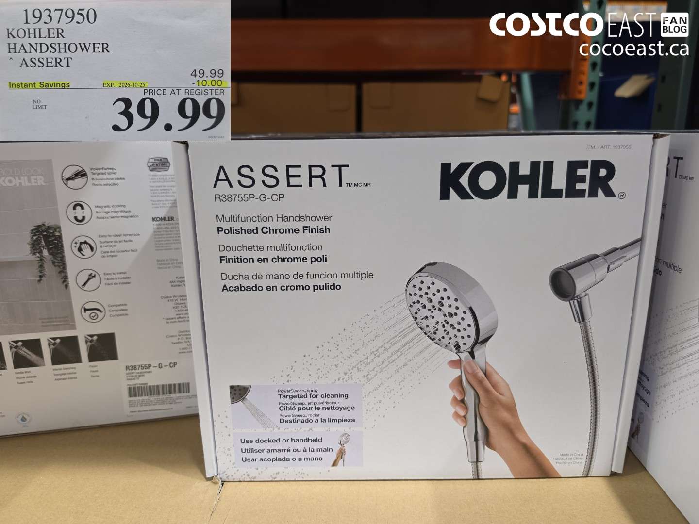 1937950 KOHLER HANDSHOWER ASSERT ($10.00 INSTANT SAVINGS EXPIRES ON 2026-10-25) $39.99