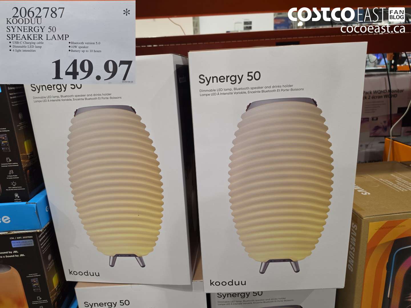 2062787 KOODUU SYNERGY 50 SPEAKER LAMP $149.97