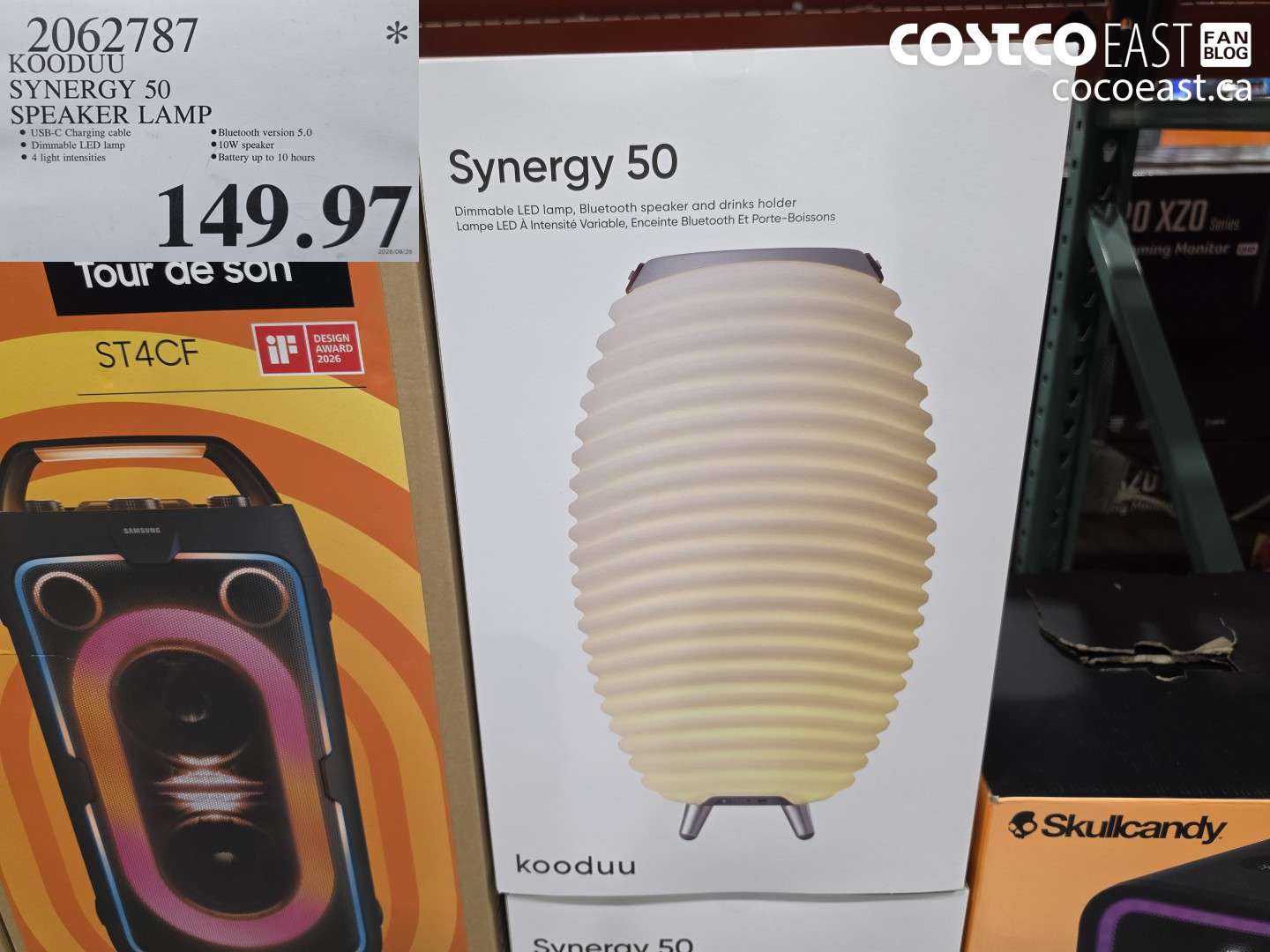 2062787 KOODUU SYNERGY 50 SPEAKER LAMP $149.97