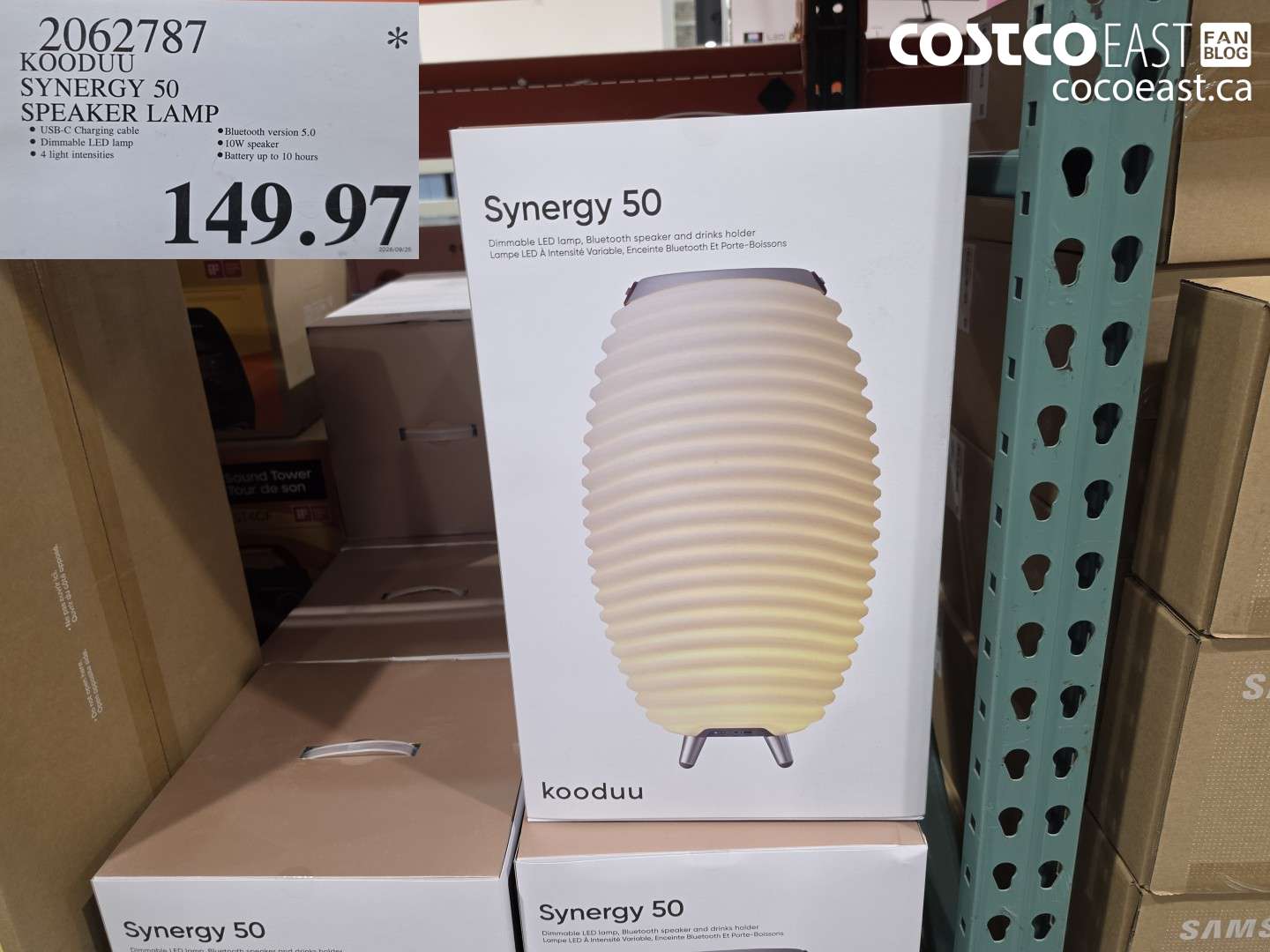 2062787 KOODUU SYNERGY 50 SPEAKER LAMP $149.97
