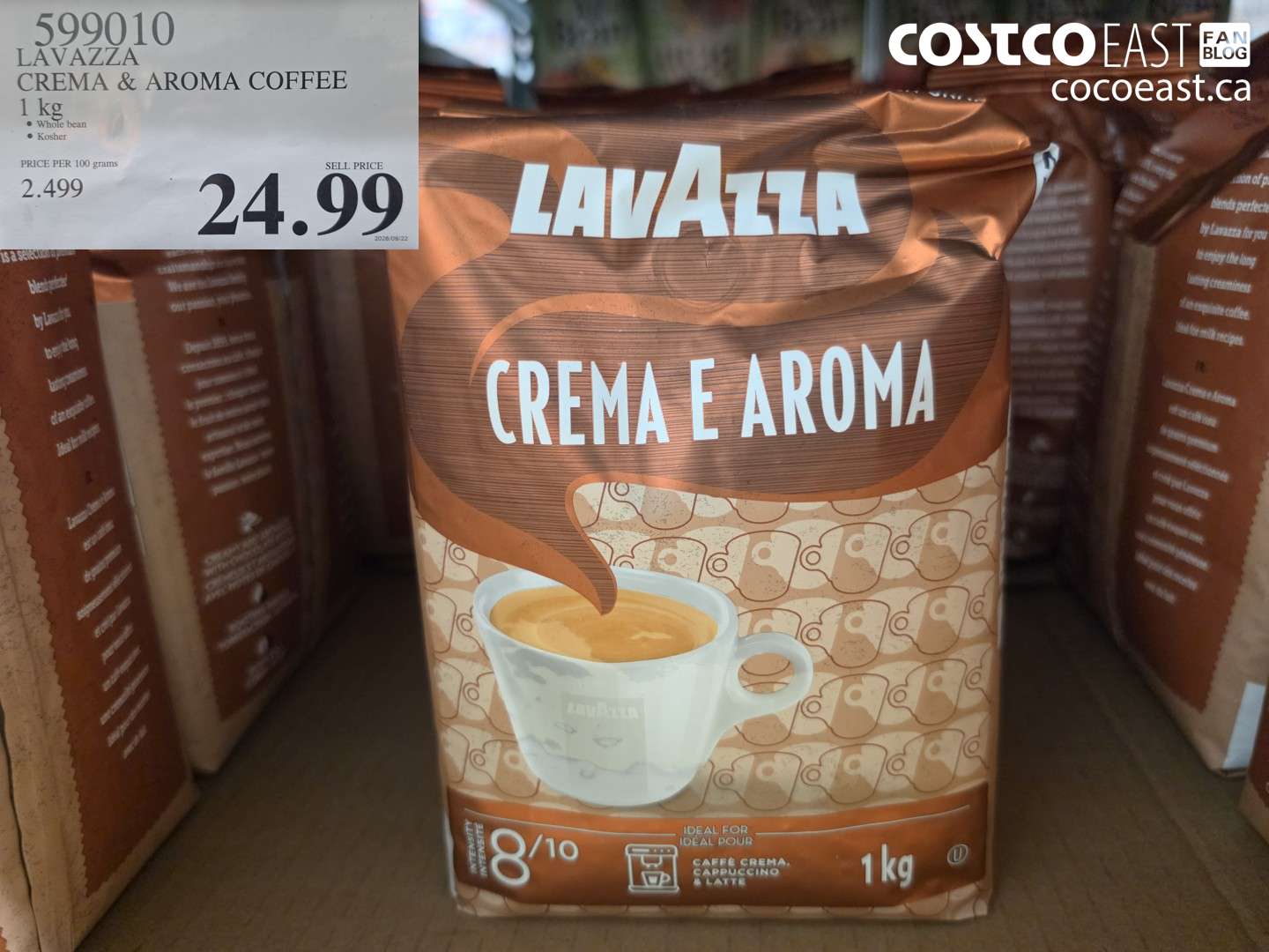599010 LAVAZZA CREMA & AROMA COFFEE 1 KG $24.99