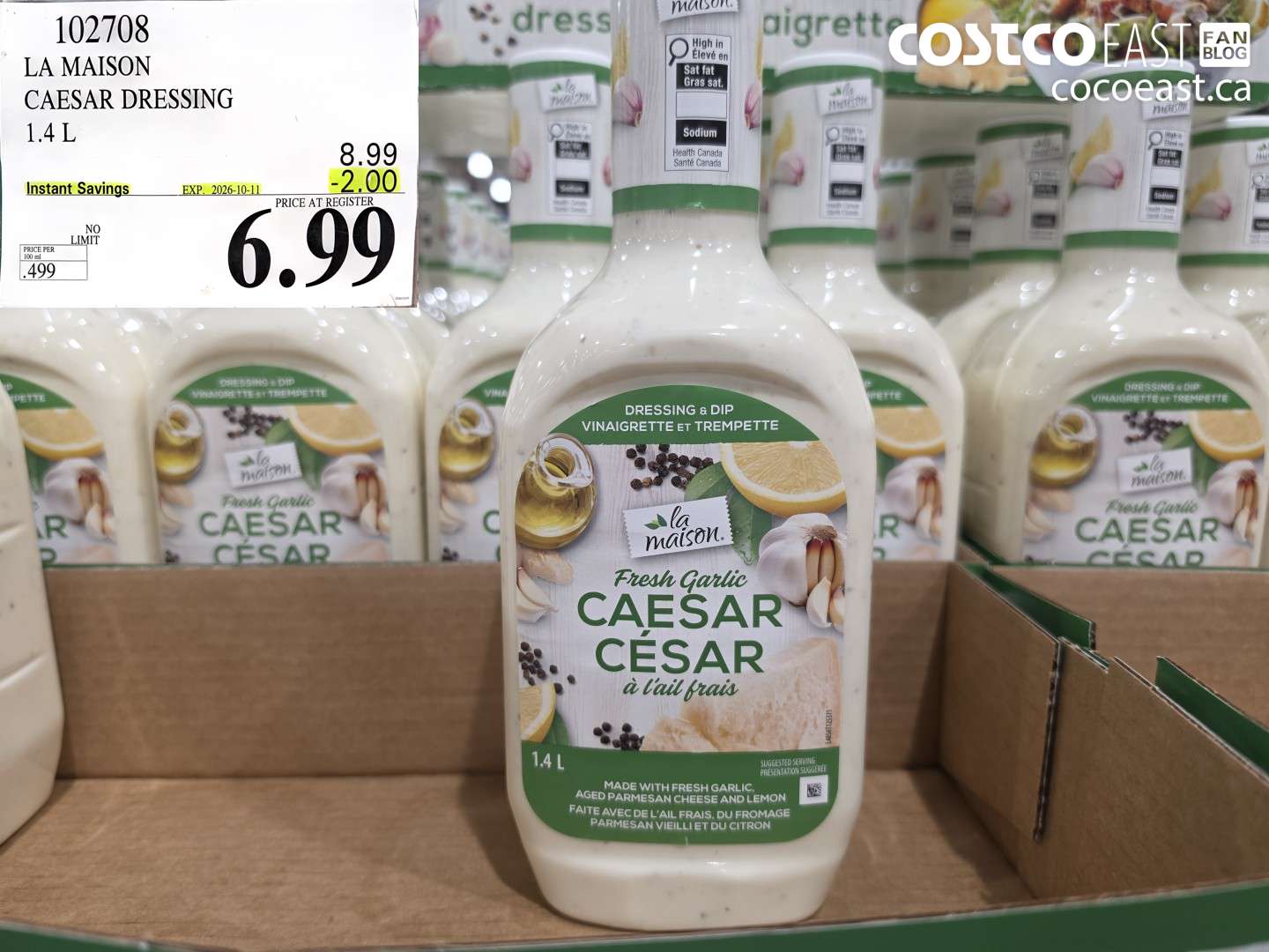 102708 LA MAISON CAESAR DRESSING 1.4 L ($2.00 INSTANT SAVINGS EXPIRES ON 2026-10-11) $6.99