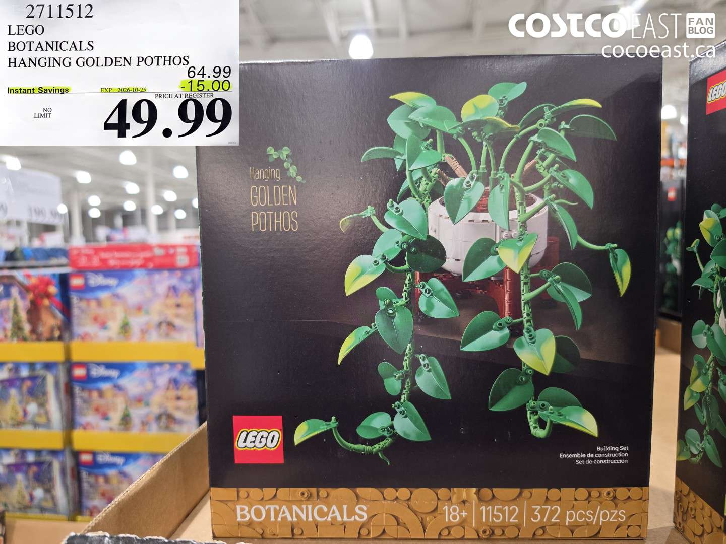 2711512 LEGO BOTANICALS HANGING GOLDEN POTHOS ($15.00 INSTANT SAVINGS EXPIRES ON 2026-10-25) $49.99