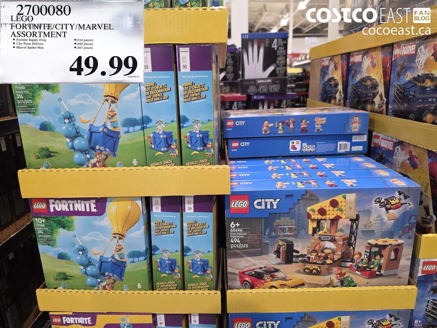 2700080 LEGO FORTNITE/CITY/MARVEL ASSORTMENT $49.99