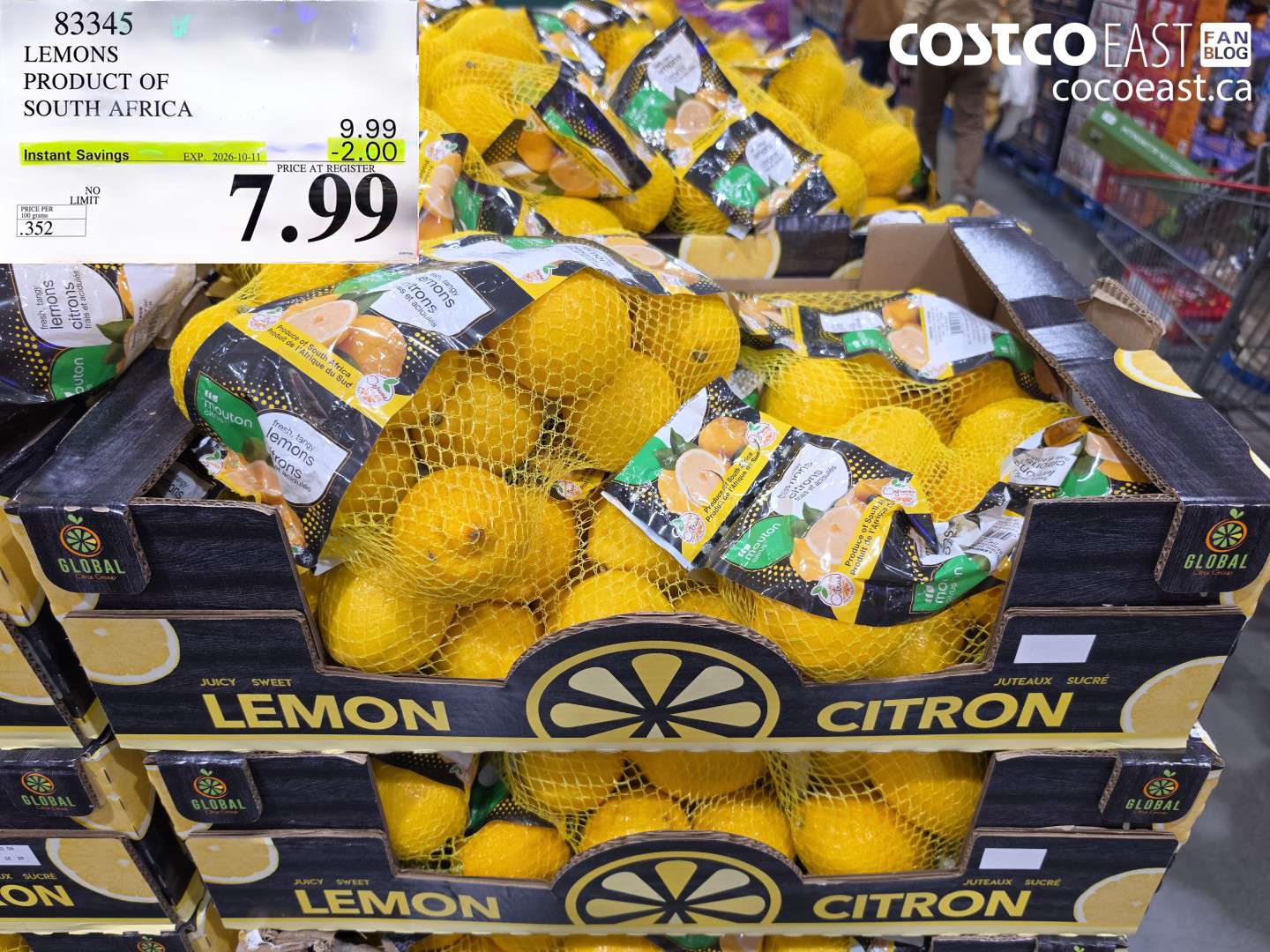 83345 LEMONS PRODUCT OF SOUTH AFRICA ($2.00 INSTANT SAVINGS EXPIRES ON 2026-10-11) $7.99