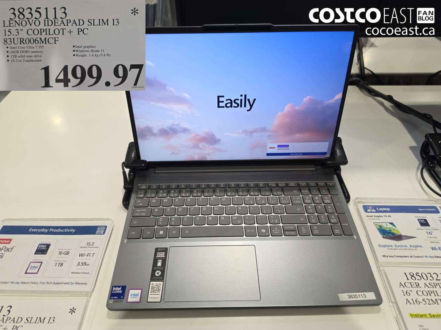 3835113 LENOVO IDEAPAD SLIM I3 15.3