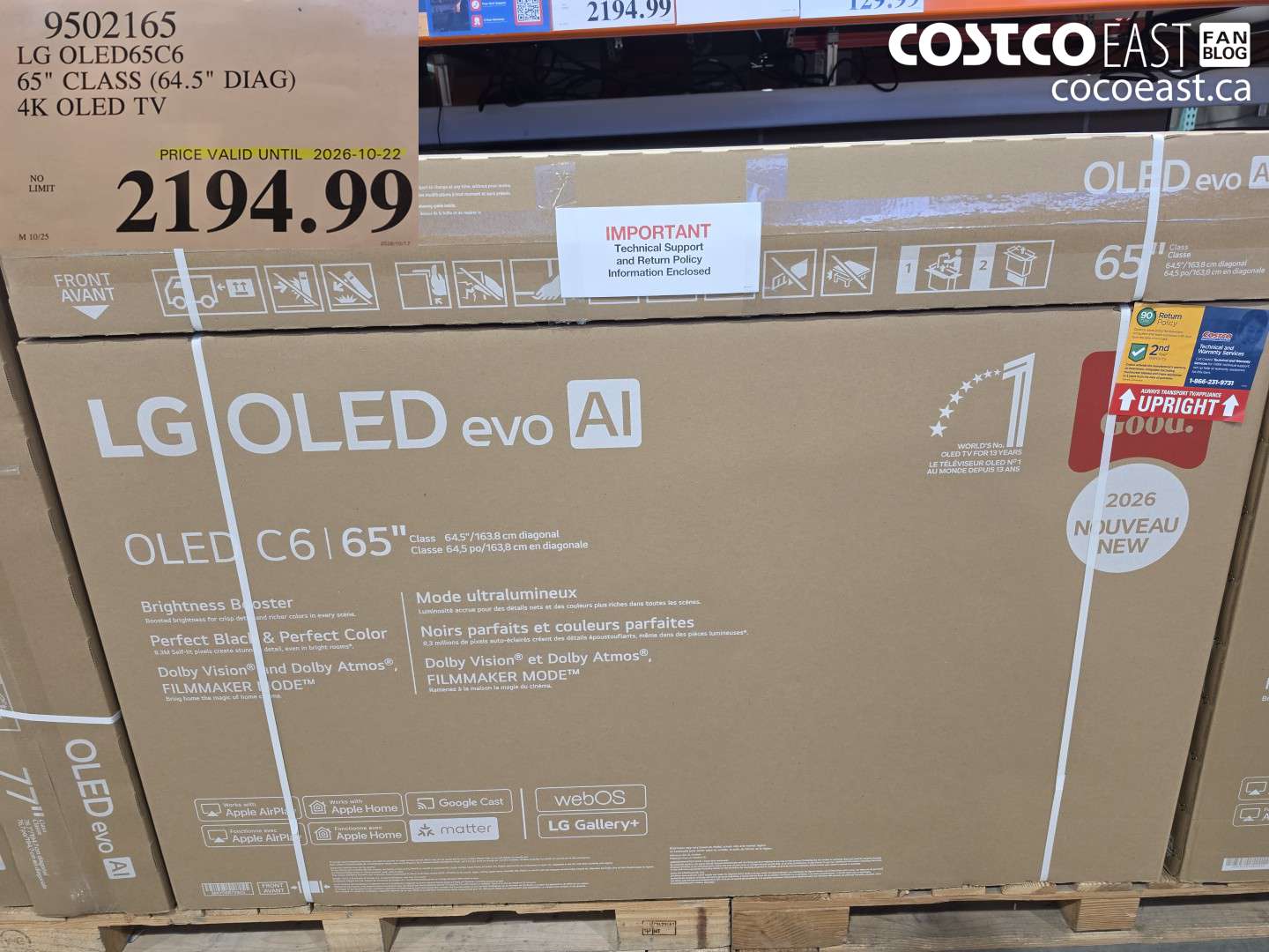 9502165 LG OLED65C6 65
