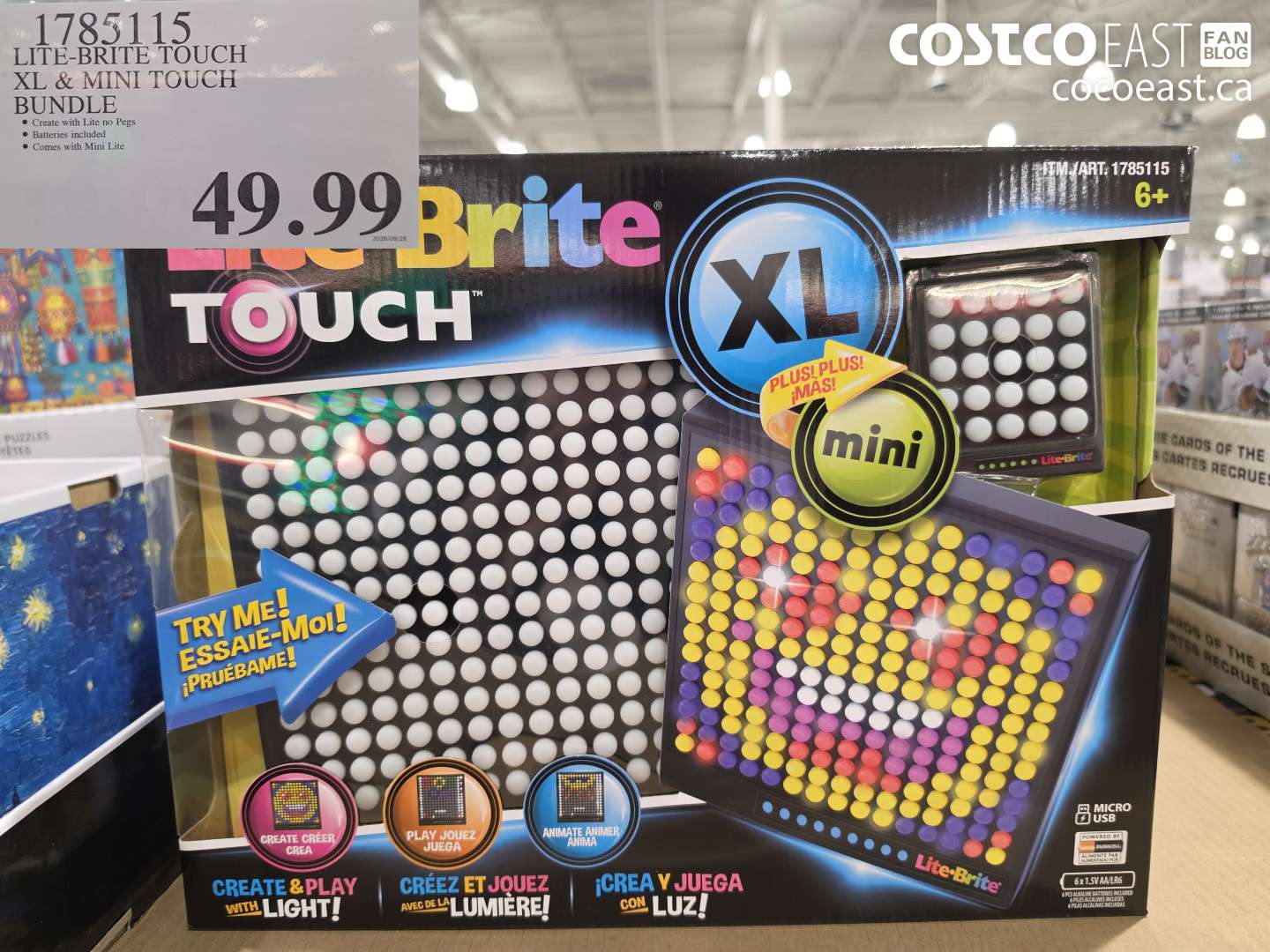 1785115 LITE-BRITE TOUCH XL & MINI TOUCH BUNDLE $49.99