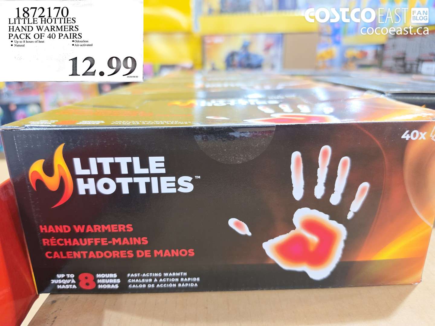 1872170 LITTLE HOTTIES HAND WARMERS PACK OF 40 PAIRS $12.99