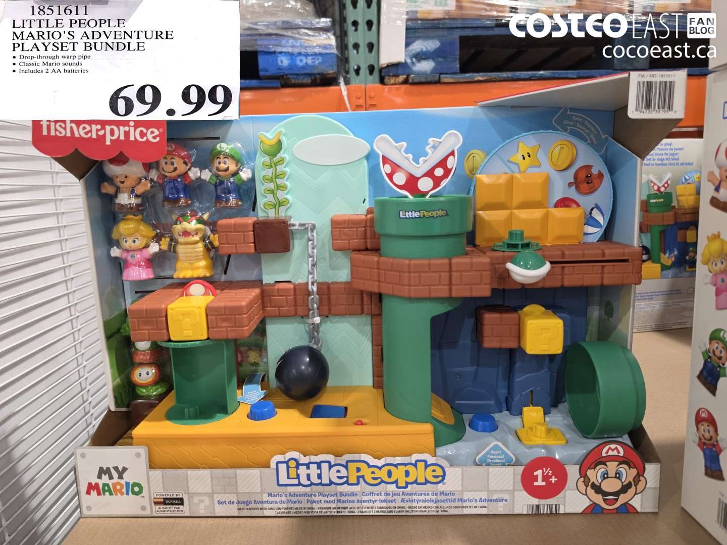 1851611 LITTLE PEOPLE MARIO'S ADVENTURE PLAYSET BUNDLE $69.99