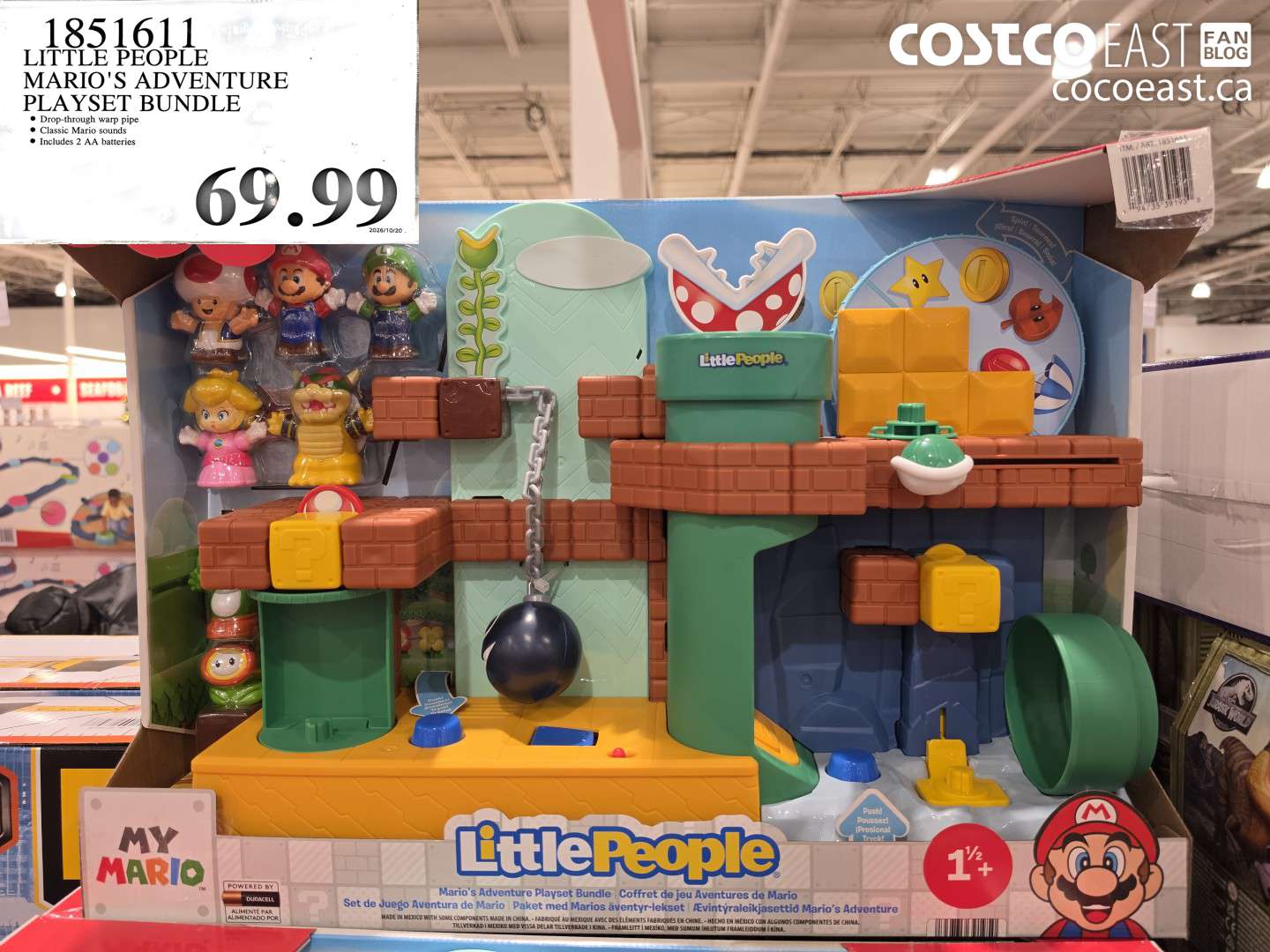 1851611 LITTLE PEOPLE MARIO'S ADVENTURE PLAYSET BUNDLE $69.99