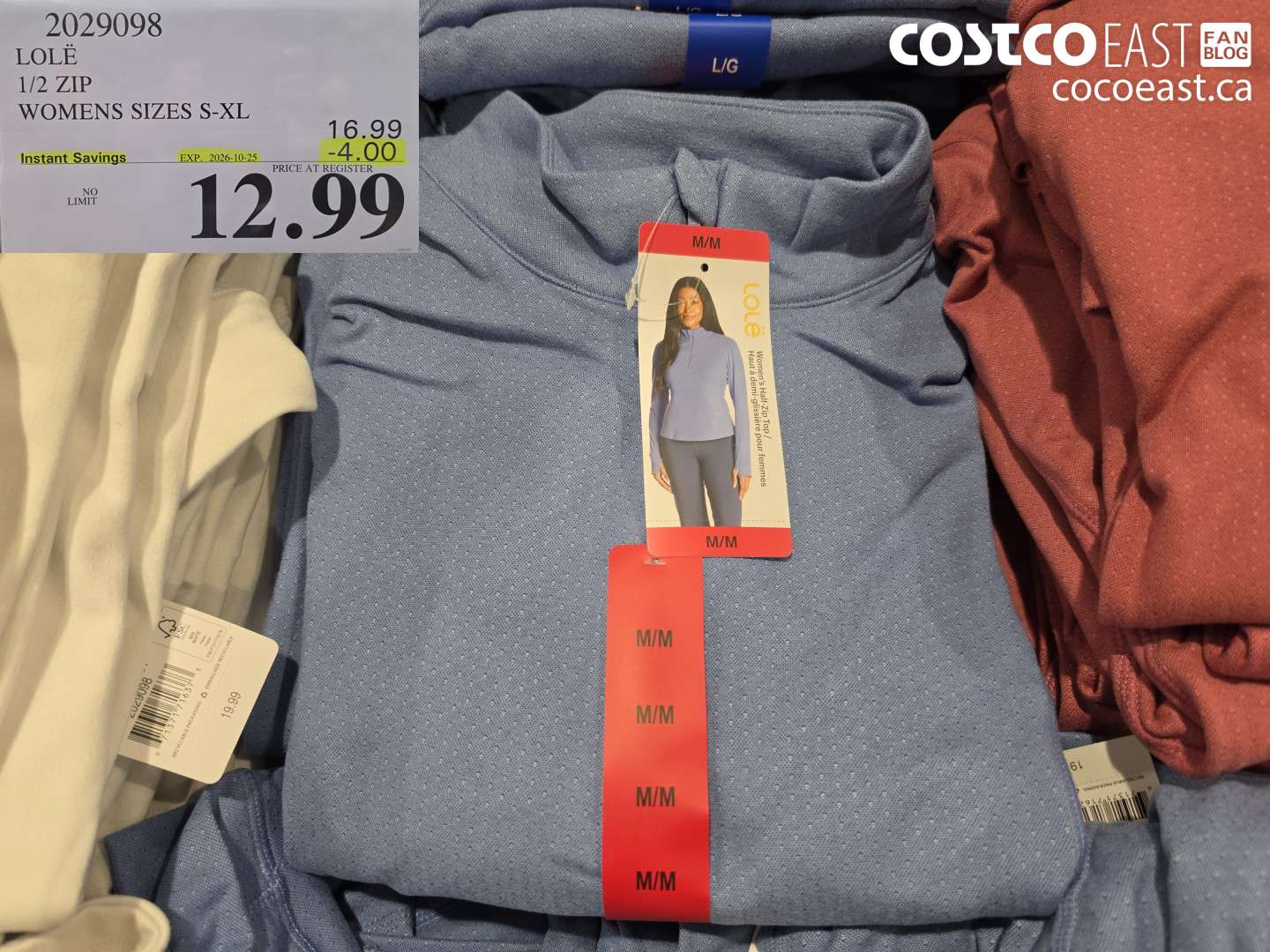 2029098 LOLË 1/2 ZIP WOMENS SIZES S-XL ($4.00 INSTANT SAVINGS EXPIRES ON 2026-10-25) $12.99