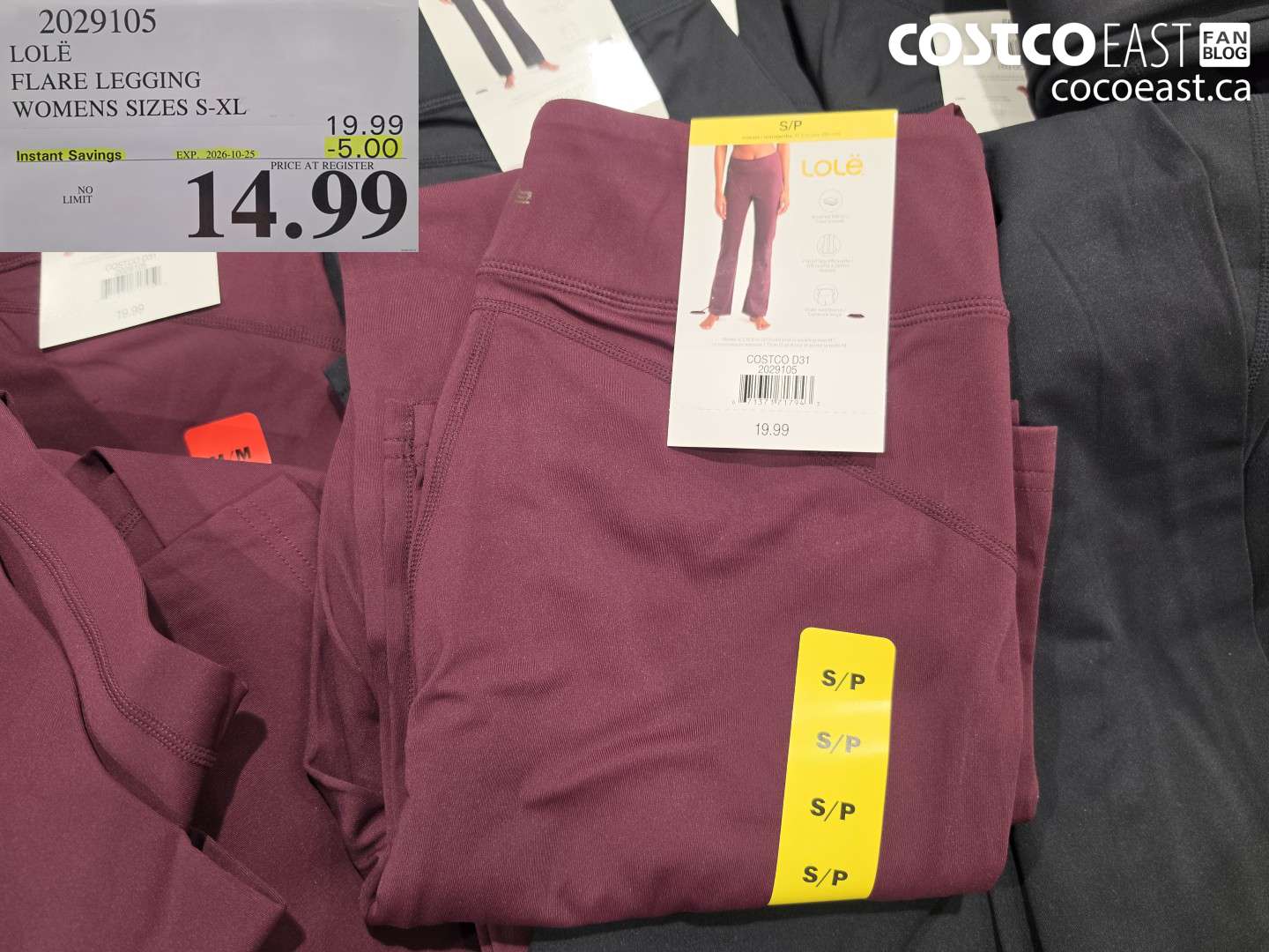2029105 LOLË FLARE LEGGING WOMENS SIZES S-XL ($5.00 INSTANT SAVINGS EXPIRES ON 2026-10-25) $14.99
