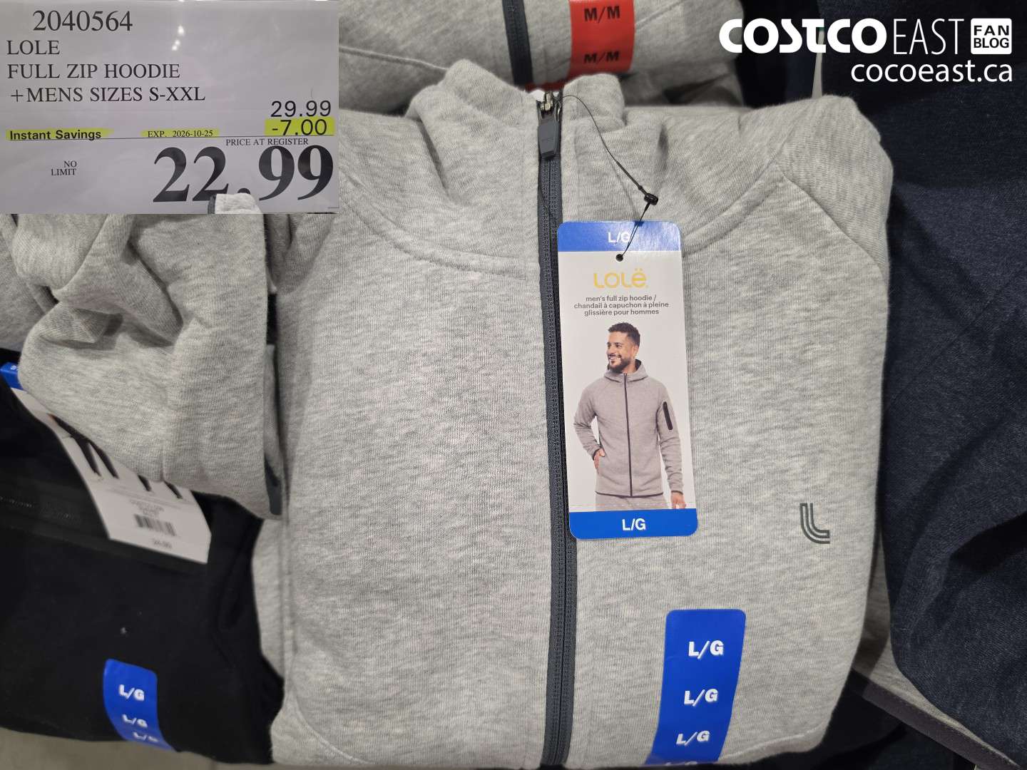 2040564 LOLE FULL ZIP HOODIE + MENS SIZES S-XXL ($7.00 INSTANT SAVINGS EXPIRES ON 2026-10-25) $22.99