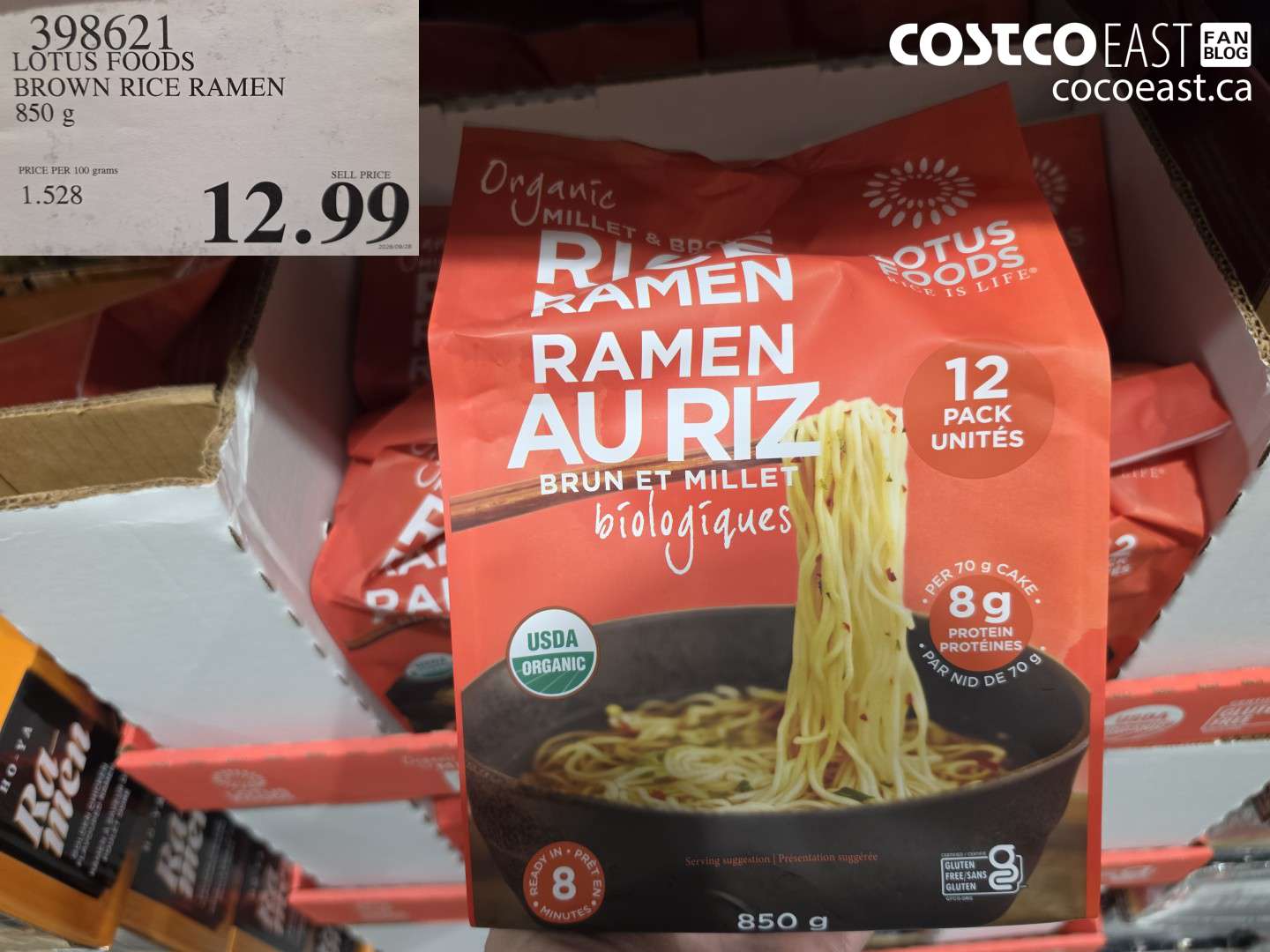 398621 LOTUS FOODS BROWN RICE RAMEN 850 G $12.99