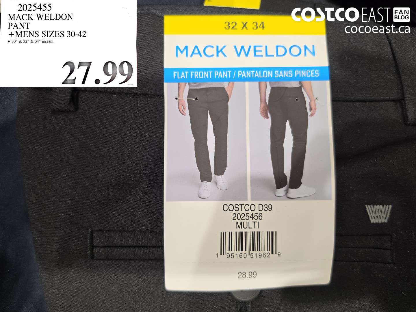 2025455 MACK WELDON PANT MENS SIZES 30-42 $27.99