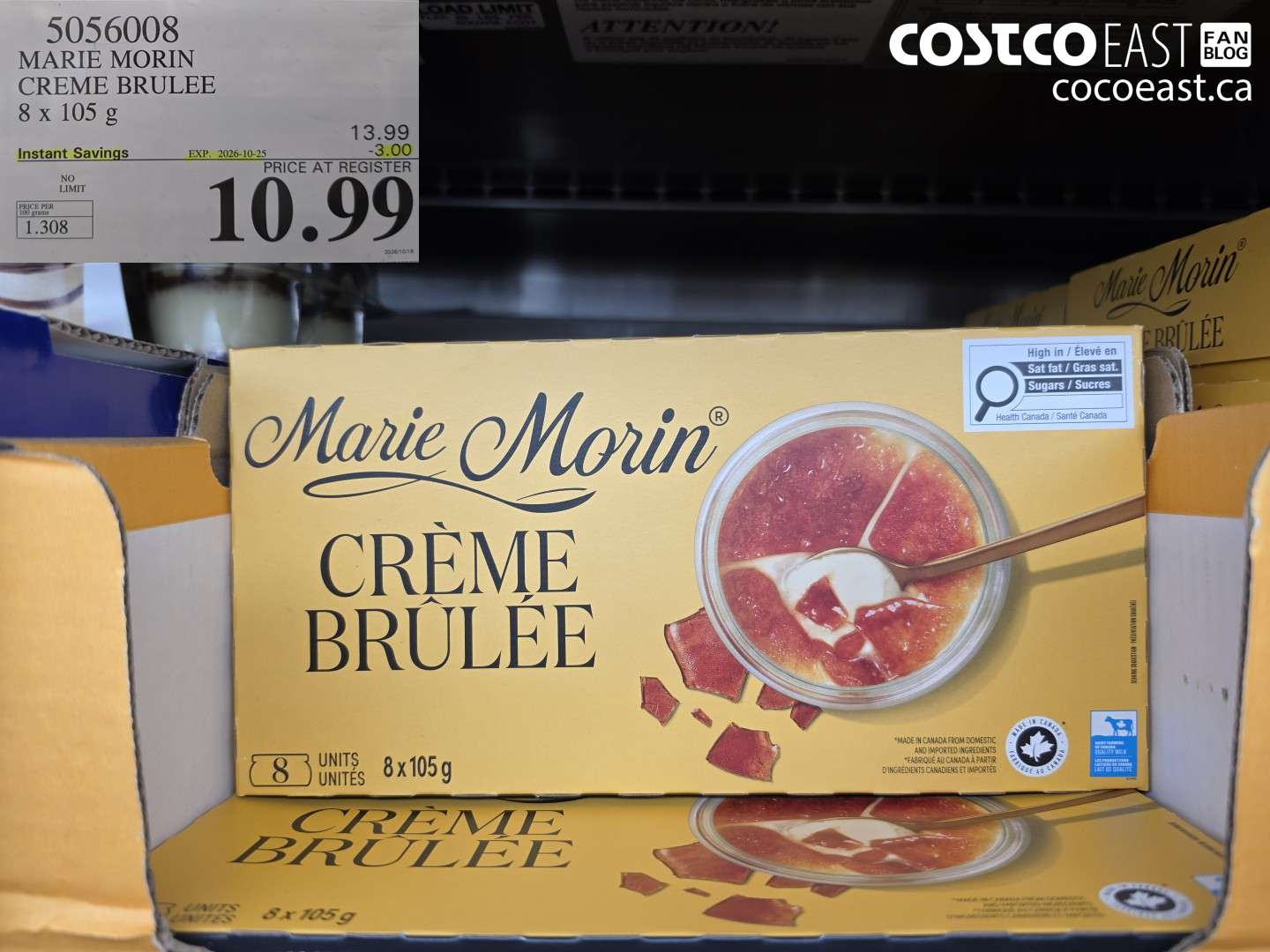 5056008 MARIE MORIN CREME BRULEE 8 X 105 G ($3.00 INSTANT SAVINGS EXPIRES ON 2026-10-25) $10.99