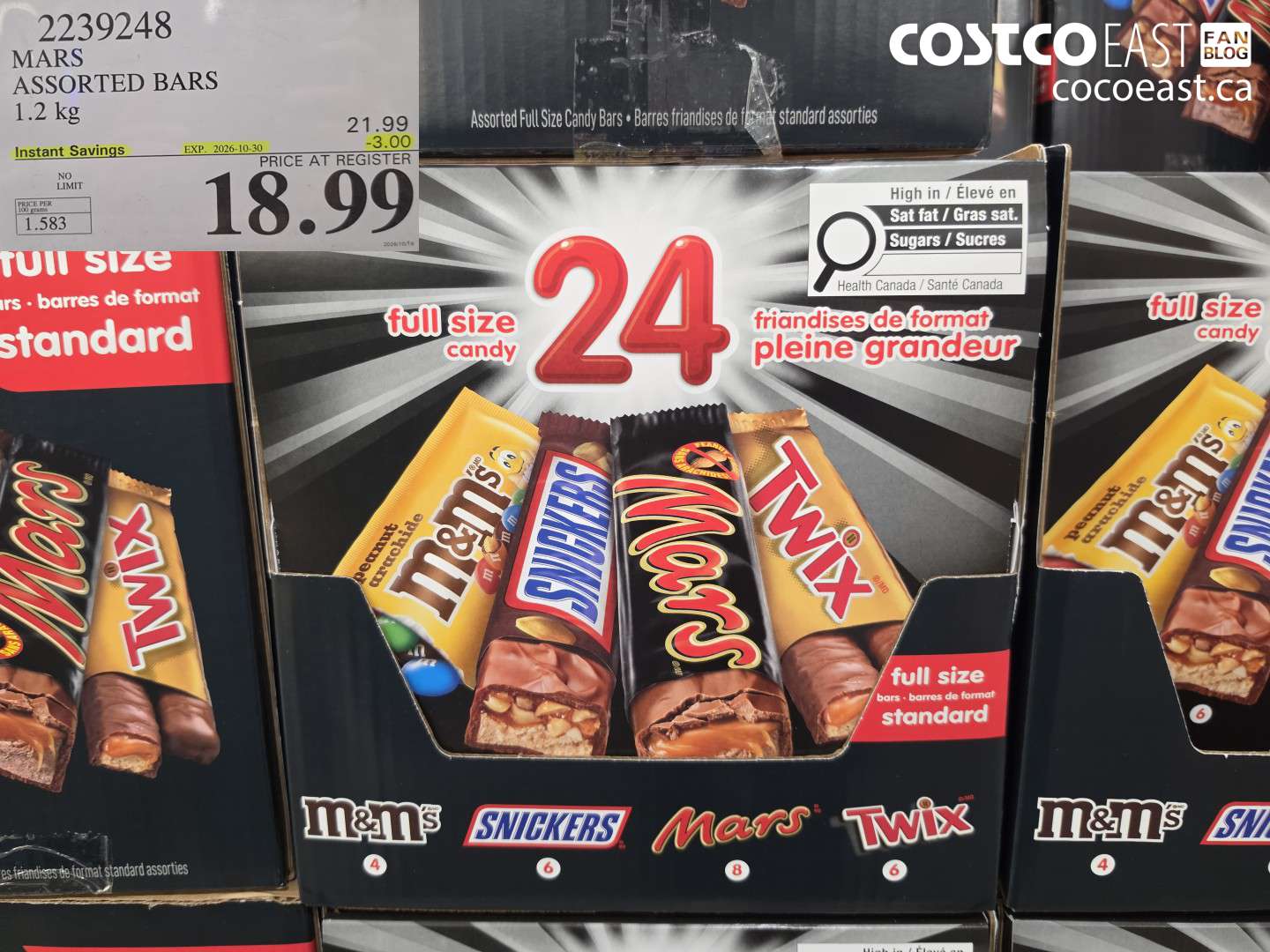 2239248 MARS ASSORTED BARS 1.2 KG ($3.00 INSTANT SAVINGS EXPIRES ON 2026-10-30) $18.99