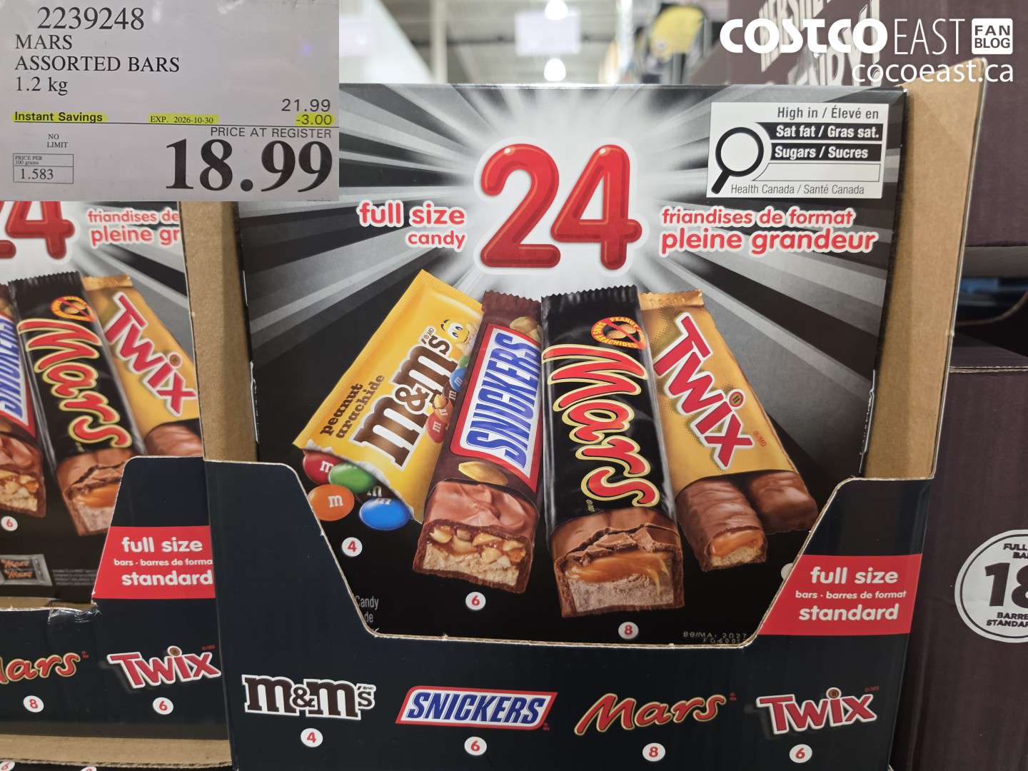 2239248 MARS ASSORTED BARS 1.2 KG ($3.00 INSTANT SAVINGS EXPIRES ON 2026-10-30) $18.99