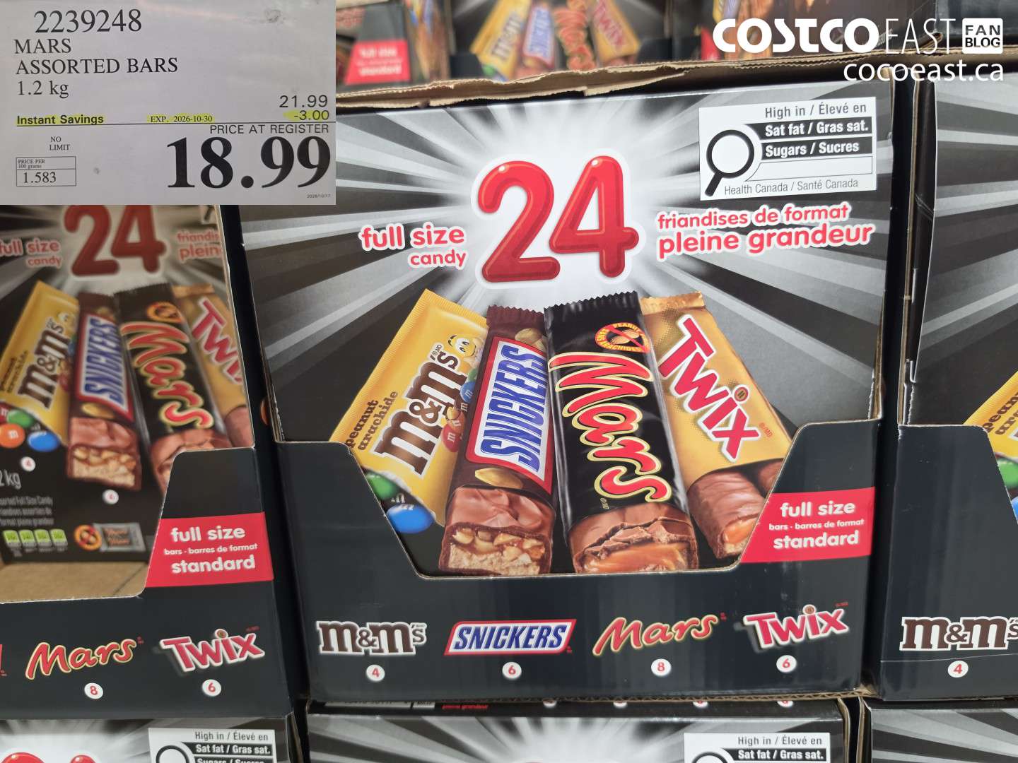 2239248 MARS ASSORTED BARS 1.2 KG ($3.00 INSTANT SAVINGS EXPIRES ON 2026-10-30) $18.99
