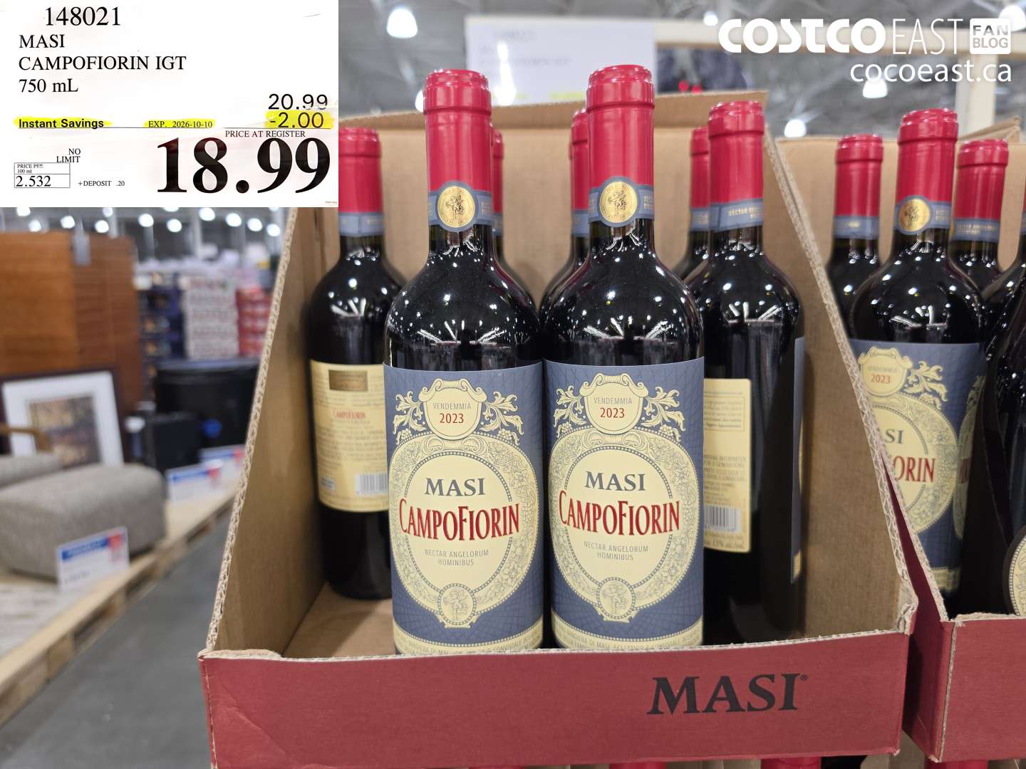 148021 MASI CAMPOFIORIN IGT 750 ML ($2.00 INSTANT SAVINGS EXPIRES ON 2026-10-10) $18.99
