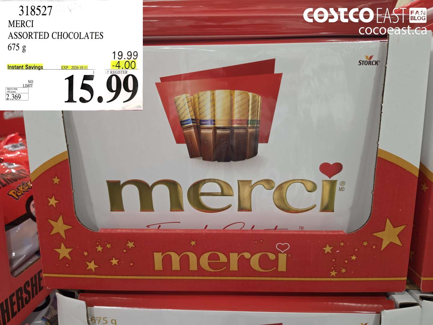 318527 MERCI ASSORTED CHOCOLATES 675 G ($4.00 INSTANT SAVINGS EXPIRES ON 2026-10-11) $15.99