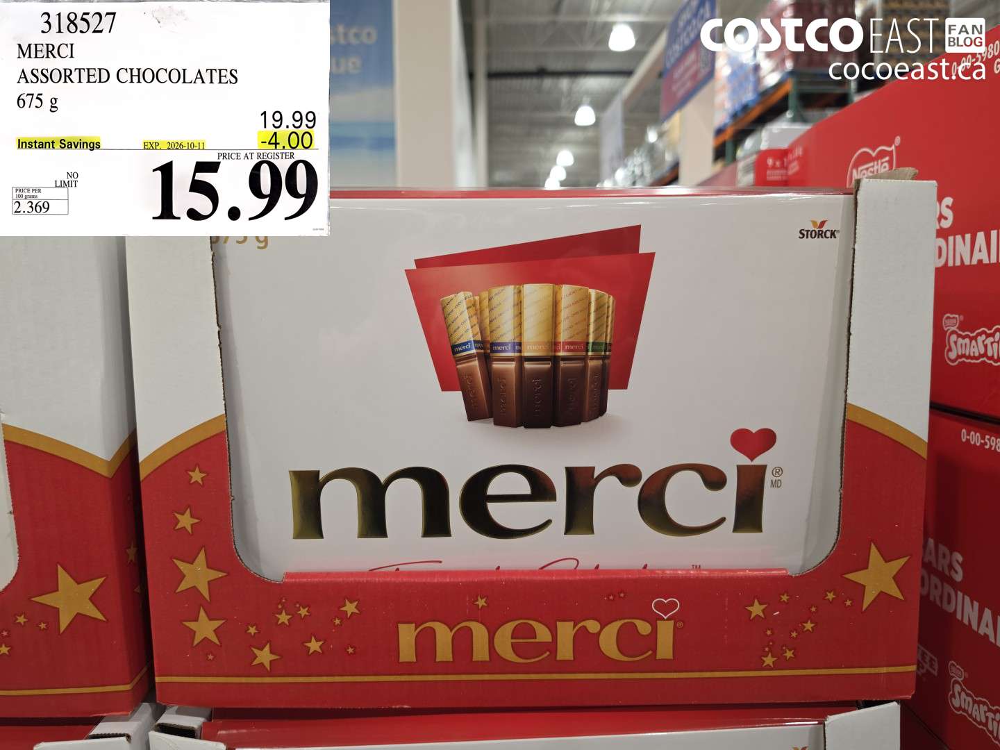 318527 MERCI ASSORTED CHOCOLATES 675 G ($4.00 INSTANT SAVINGS EXPIRES ON 2026-10-11) $15.99