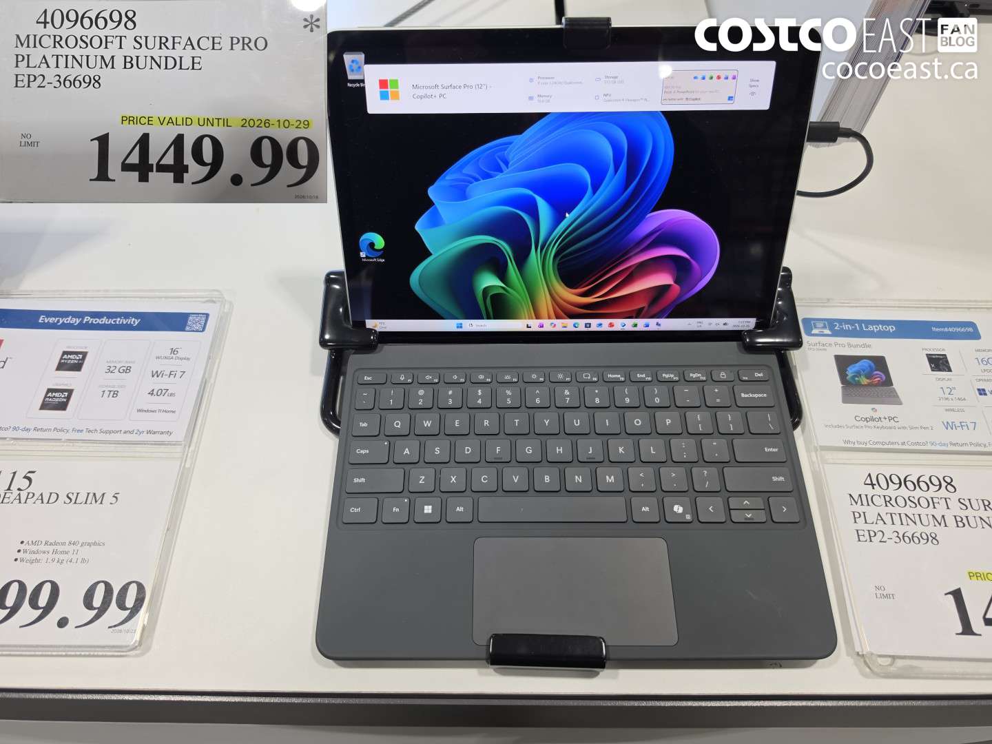 4096698 MICROSOFT SURFACE PRO PLATINUM BUNDLE EP2-36698 $1449.99