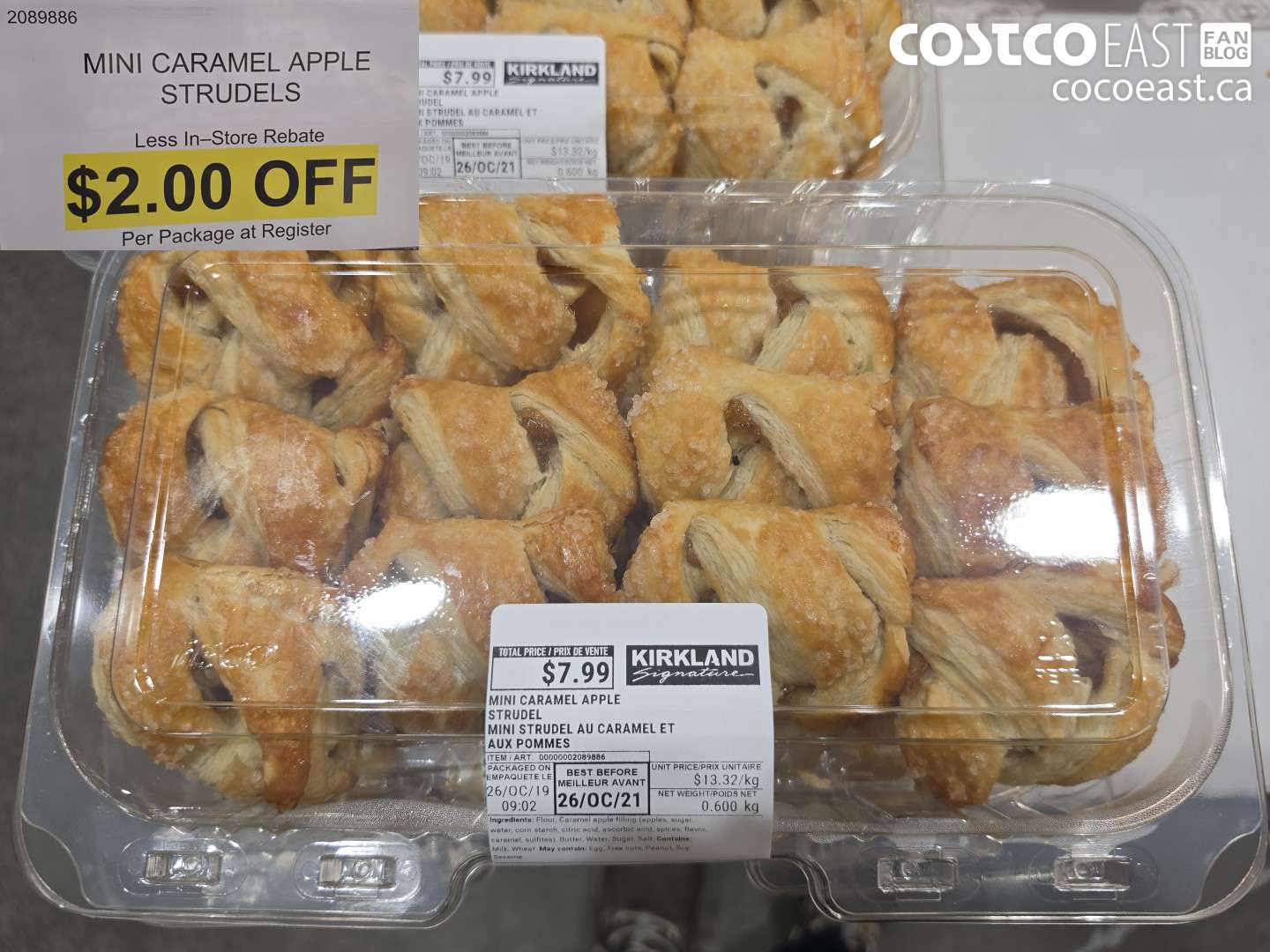 2089886 MINI CARAMEL APPLE STRUDELS ($2.00 INSTANT SAVINGS)